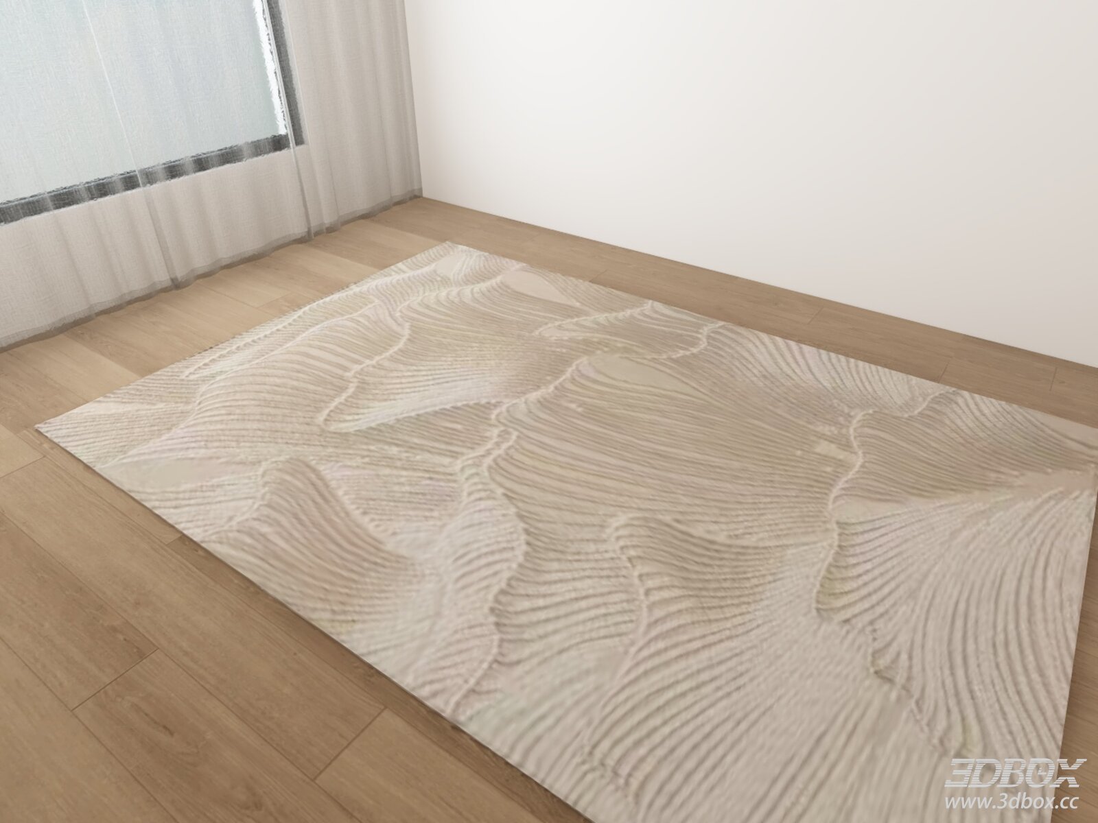 Modern Beige Textured Abstract Pattern Carpet Rug