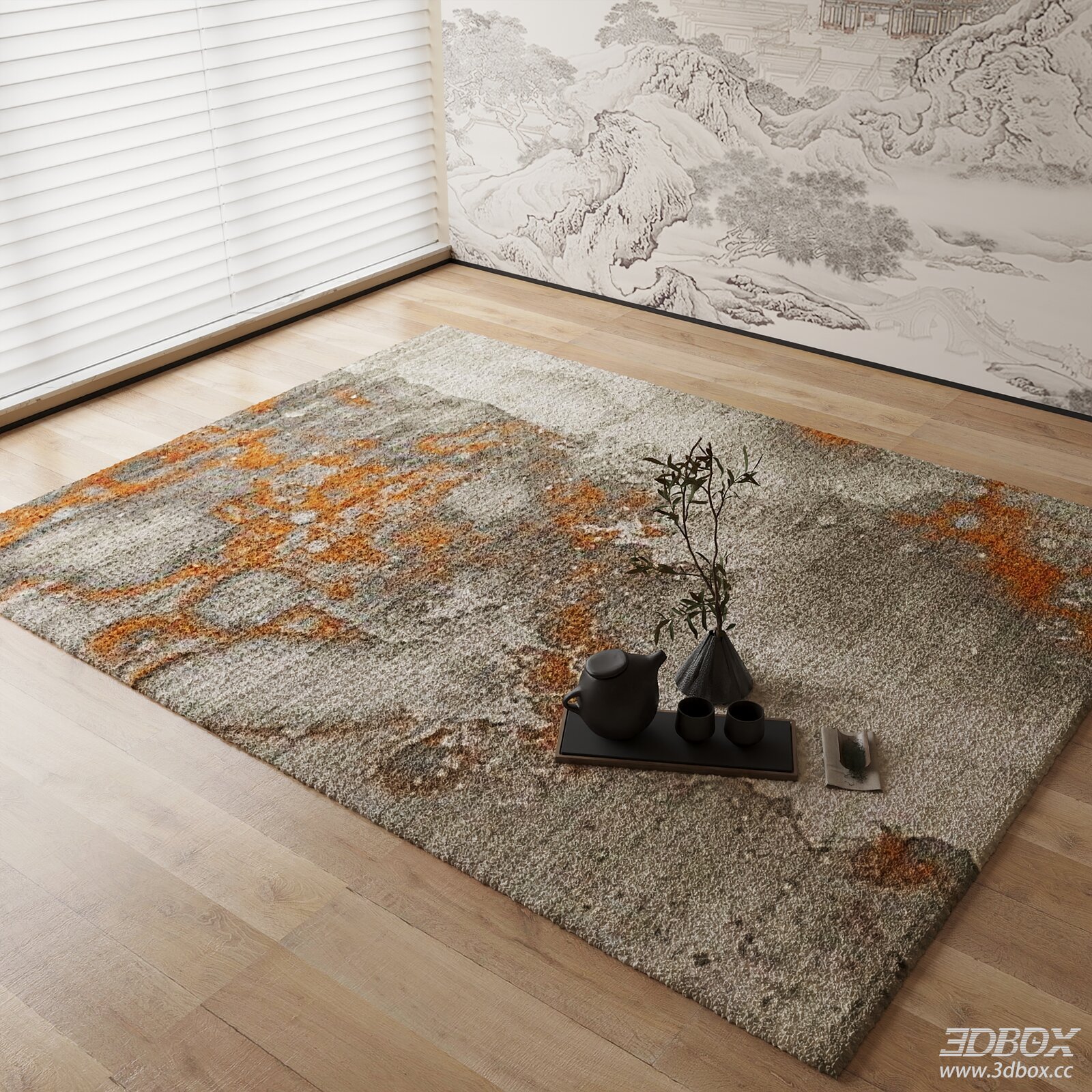 New Chinese Style Abstract Pattern Carpet
