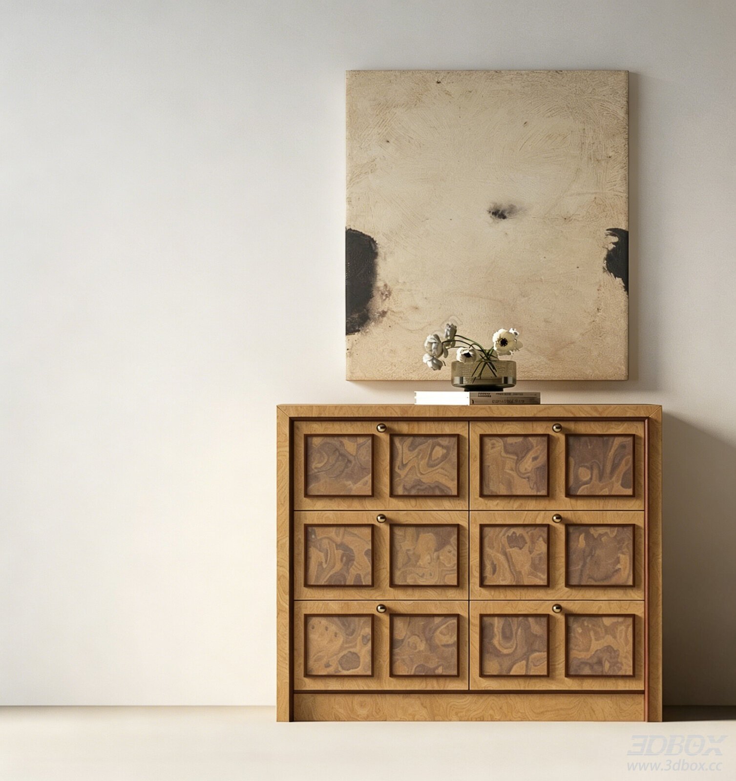 Mid-century Modern Wooden Sideboard Chest of Drawers