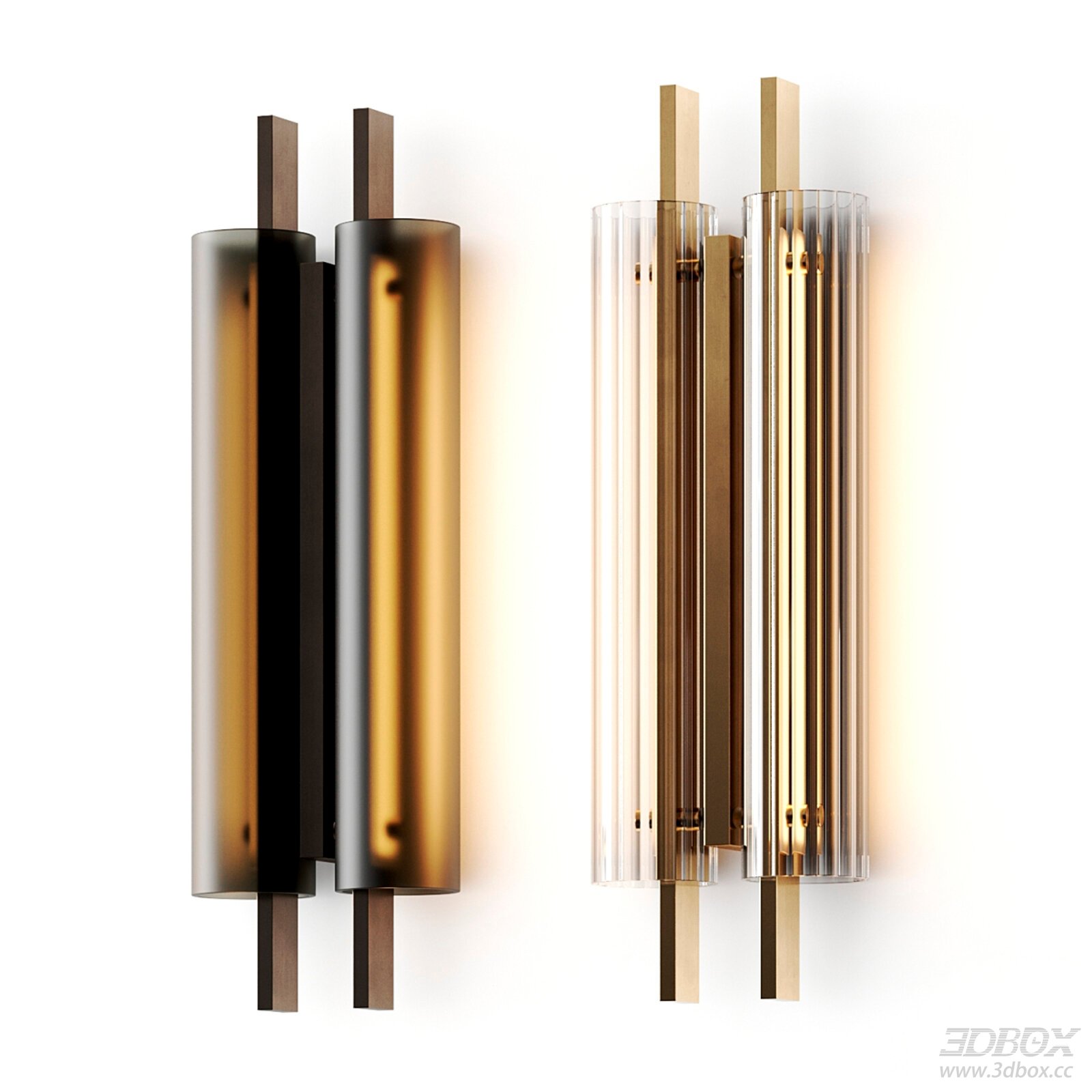 Modern Brass Glass Wall Sconce Lighting