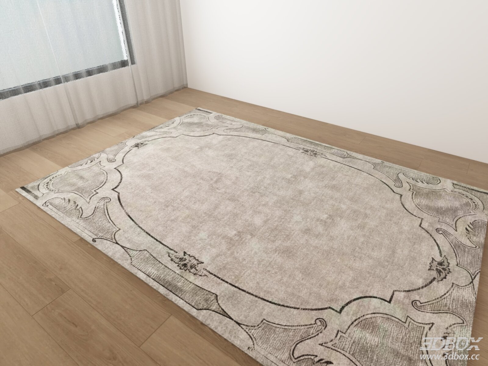 Vintage Neutral Pattern Decorative Carpet