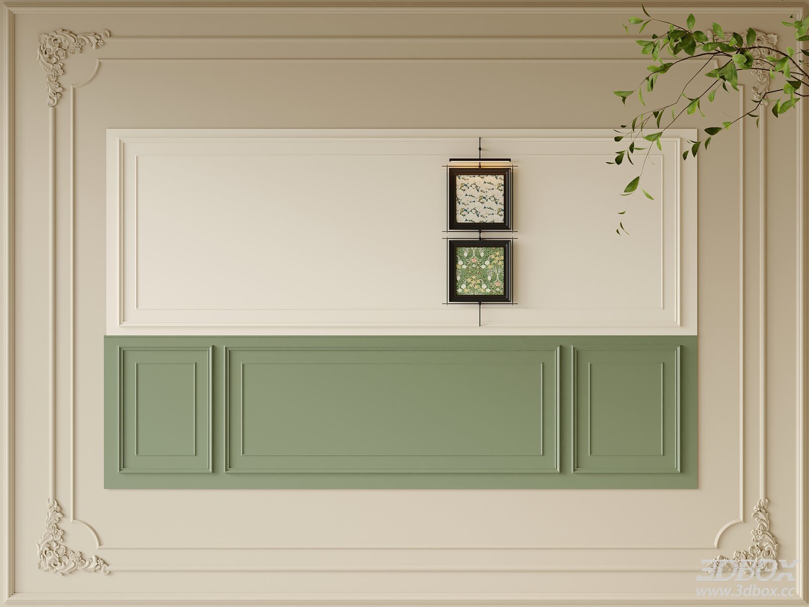 Mid Century Modern Decorative Dining Wall Panel Set