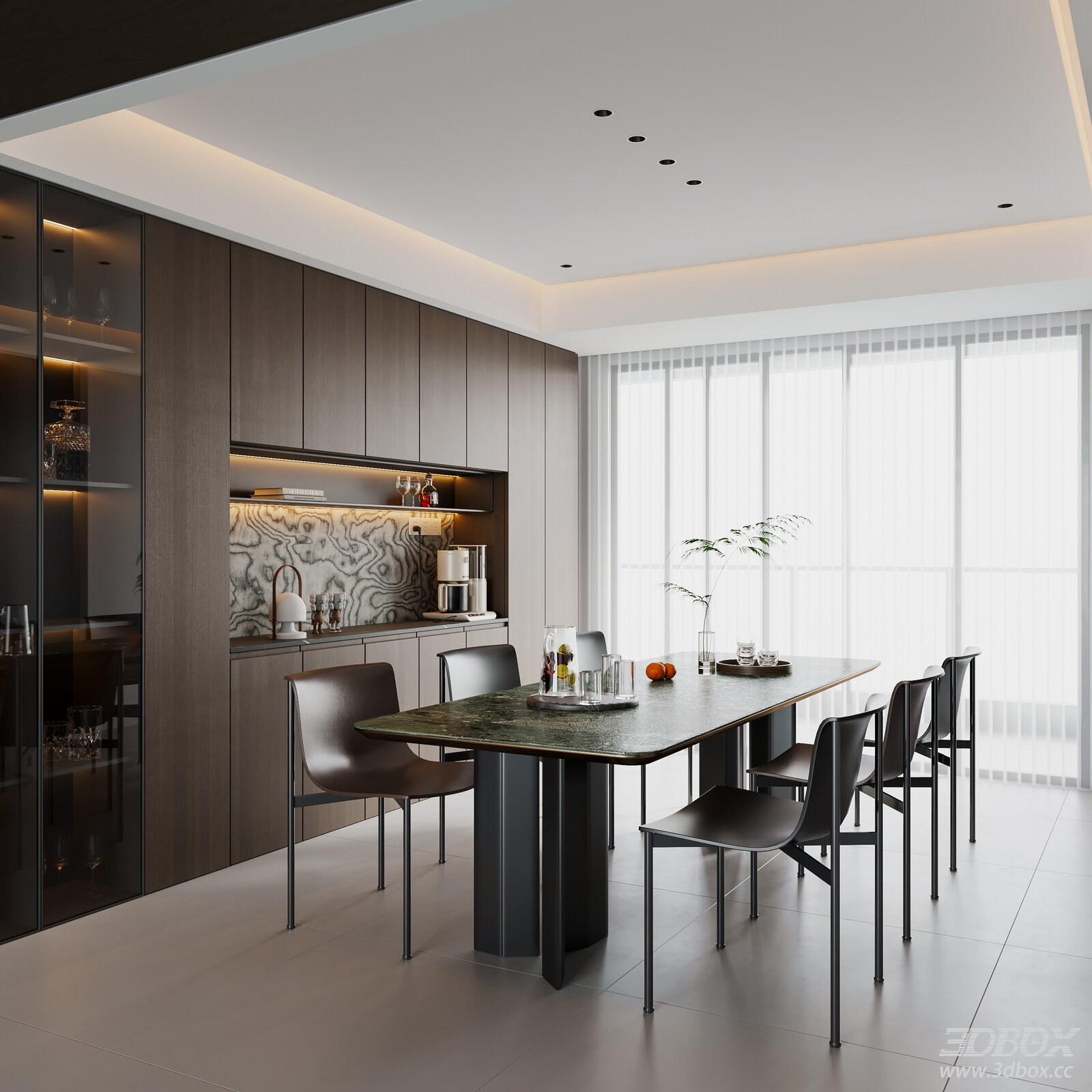 Modern Italian Style Luxury Dining Room Interior
