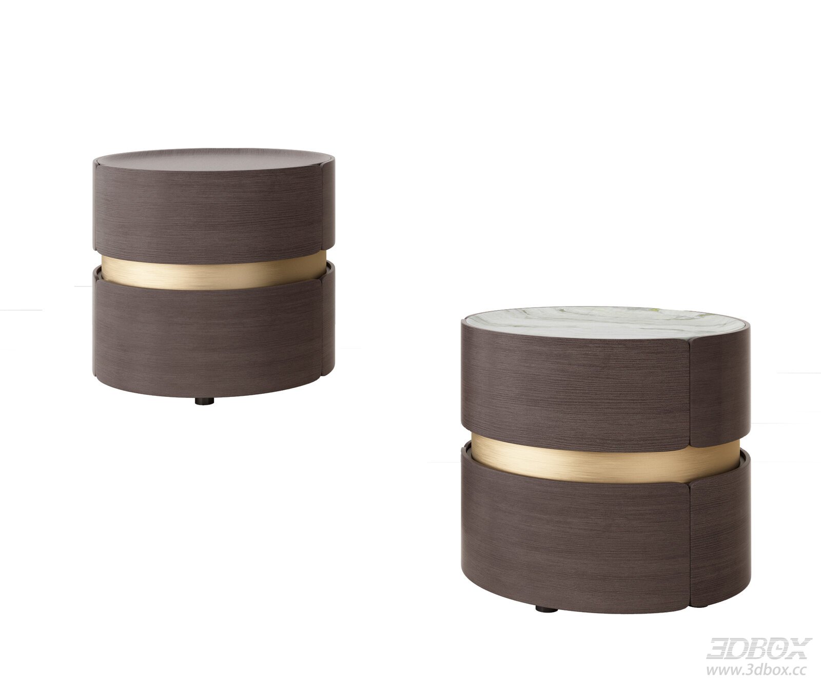 Modern Italian Style Round Side Table Bedside Cabinet