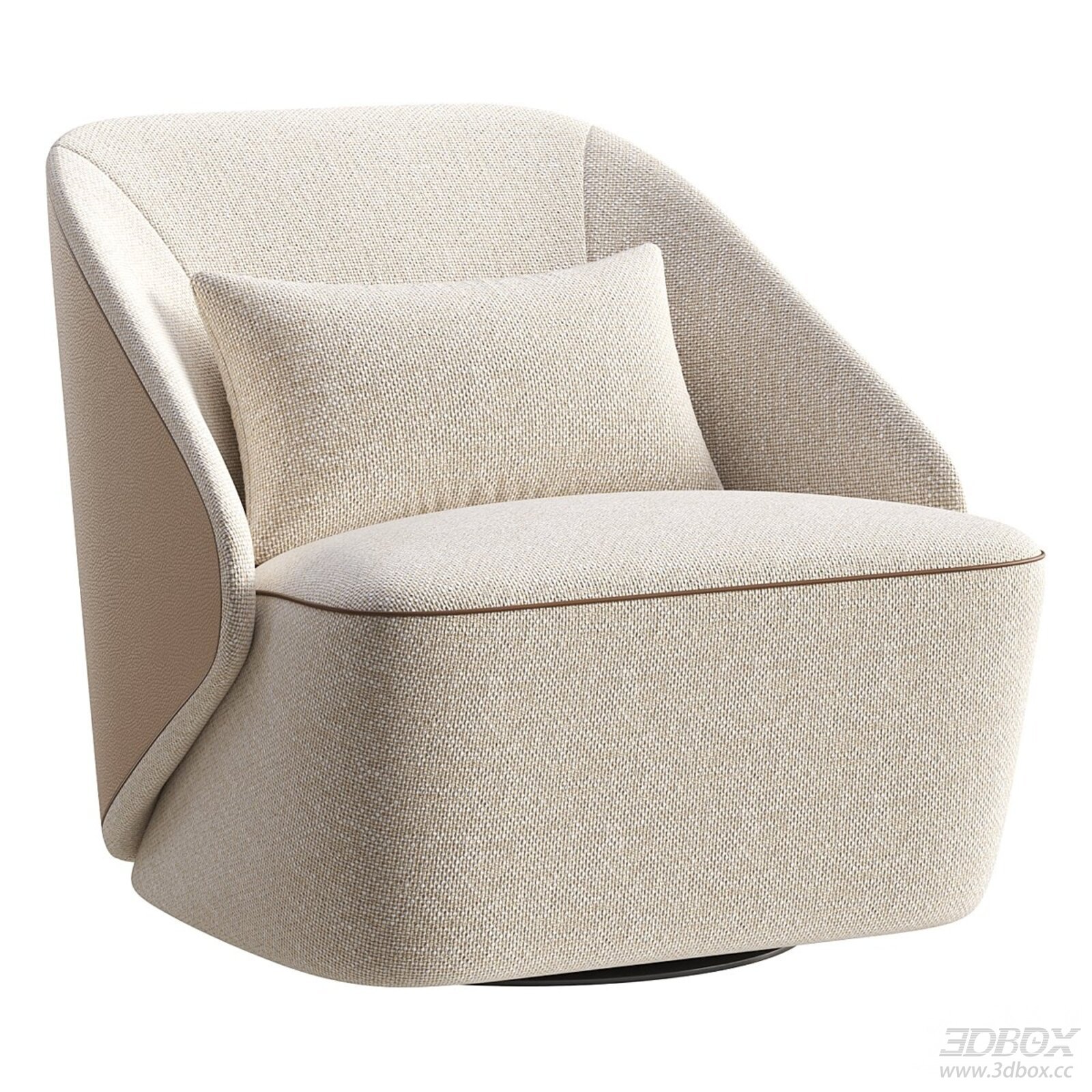 Modern Fabric Leather Swivel Single Armchair Sofa