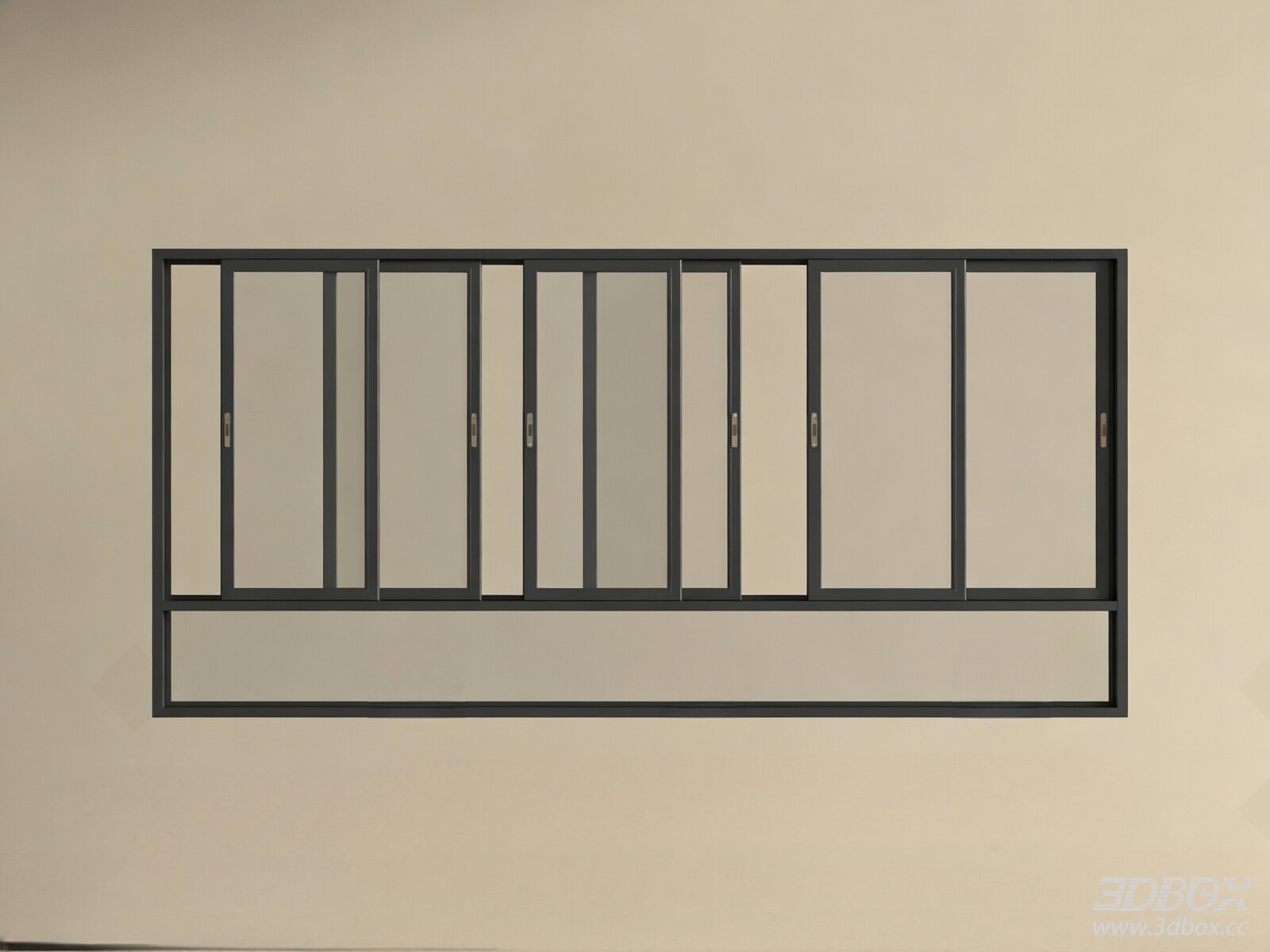 Modern Sliding Aluminum Frosted Glass Window
