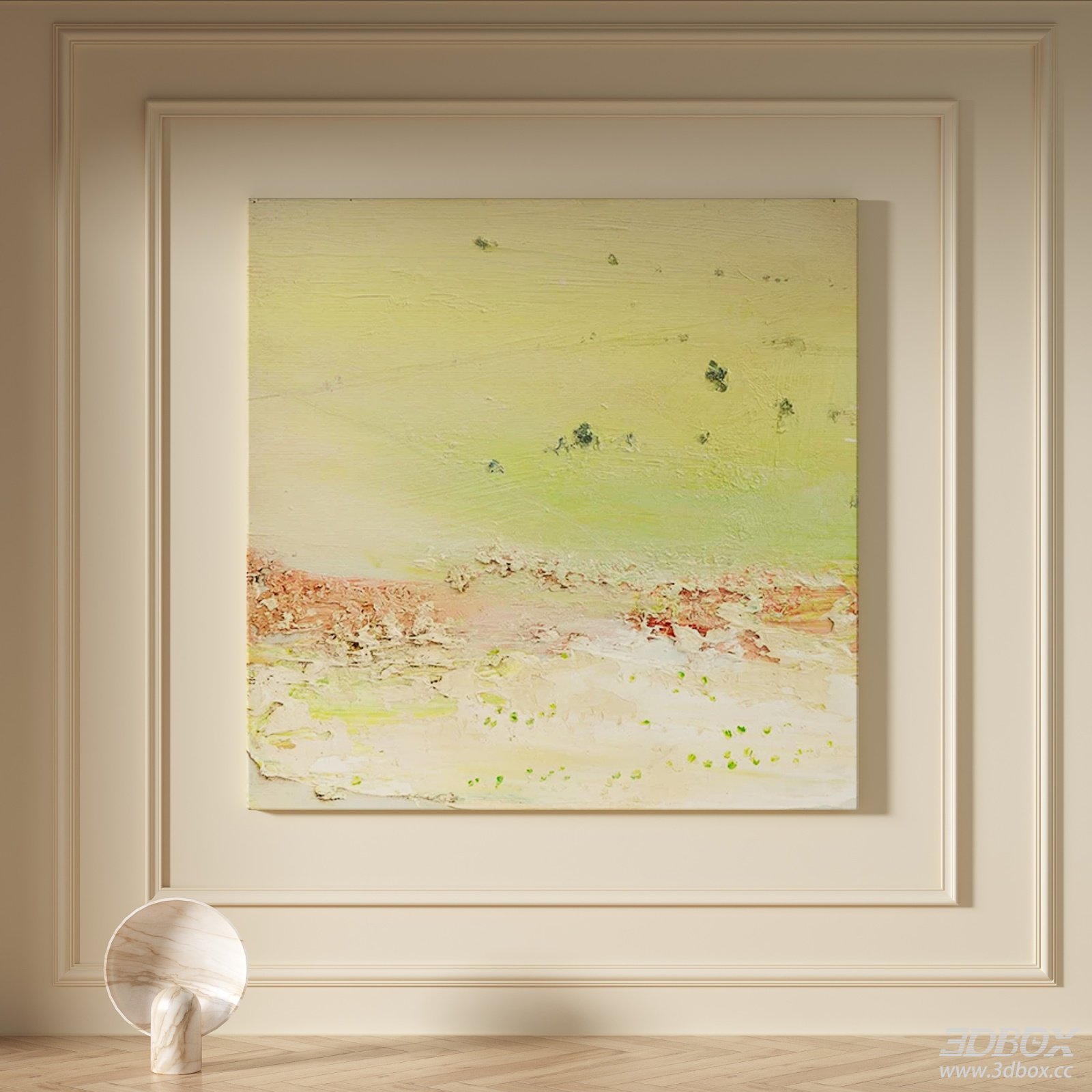 Modern Cream Style Abstract Textured Wall Art Painting