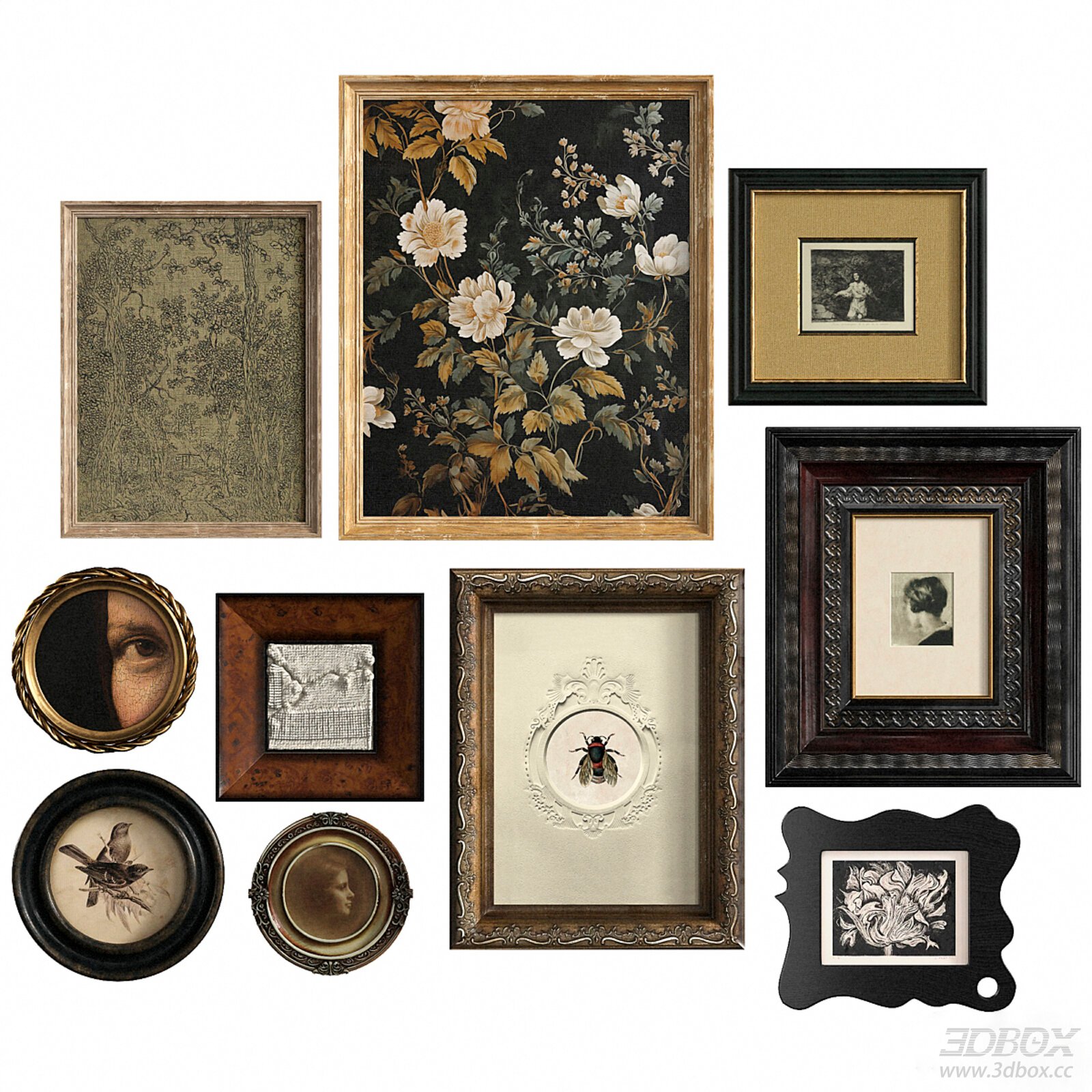Vintage Decorative Picture Frame Set