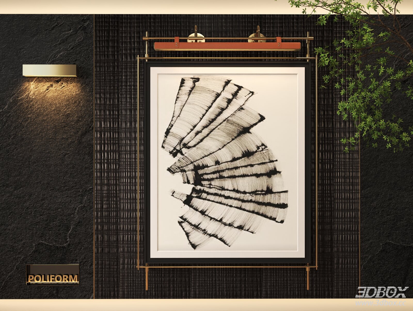 Modern Abstract Framed Wall Art Decor