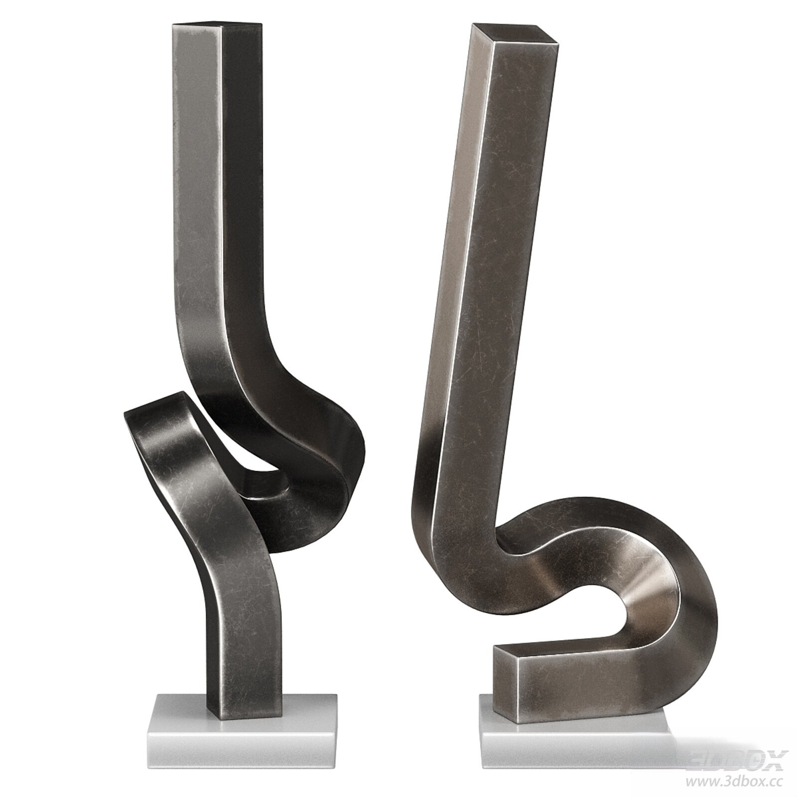 Abstract Metal Decorative Sculpture Set
