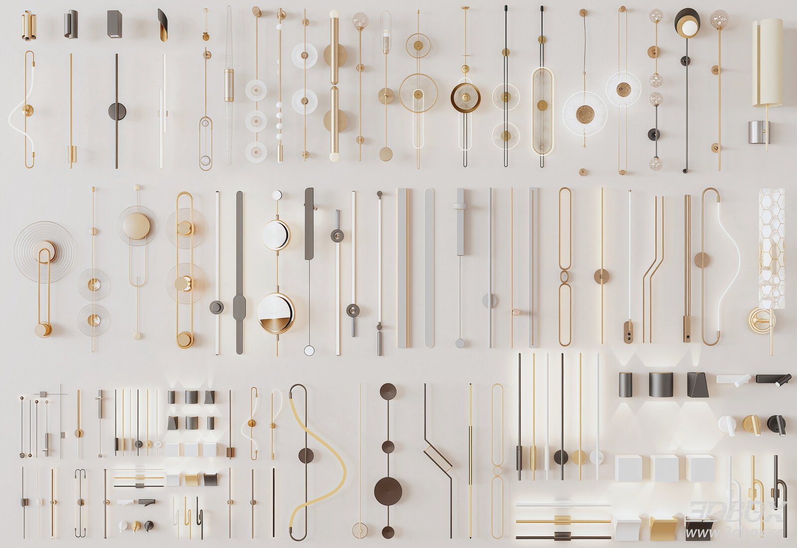 Modern Luxury Long Strip Wall Lamp Collection