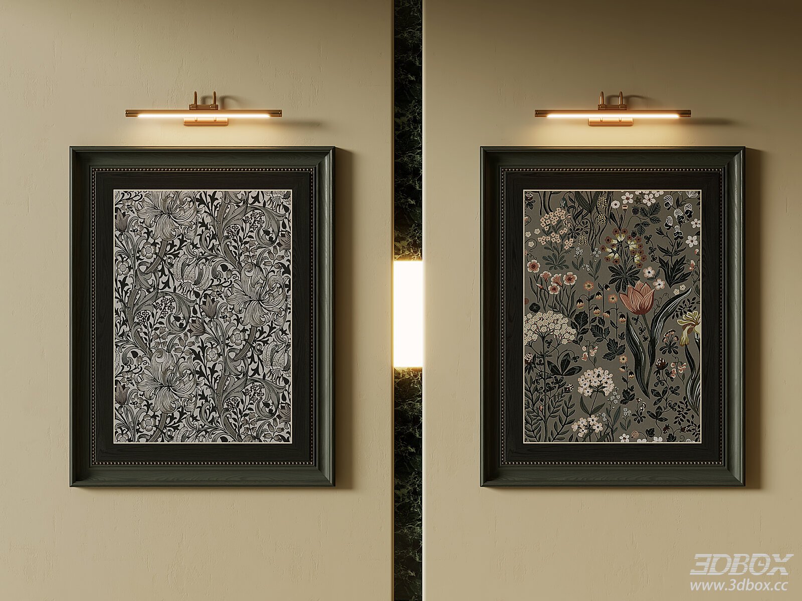 Vintage French Style Floral Framed Wall Art Set
