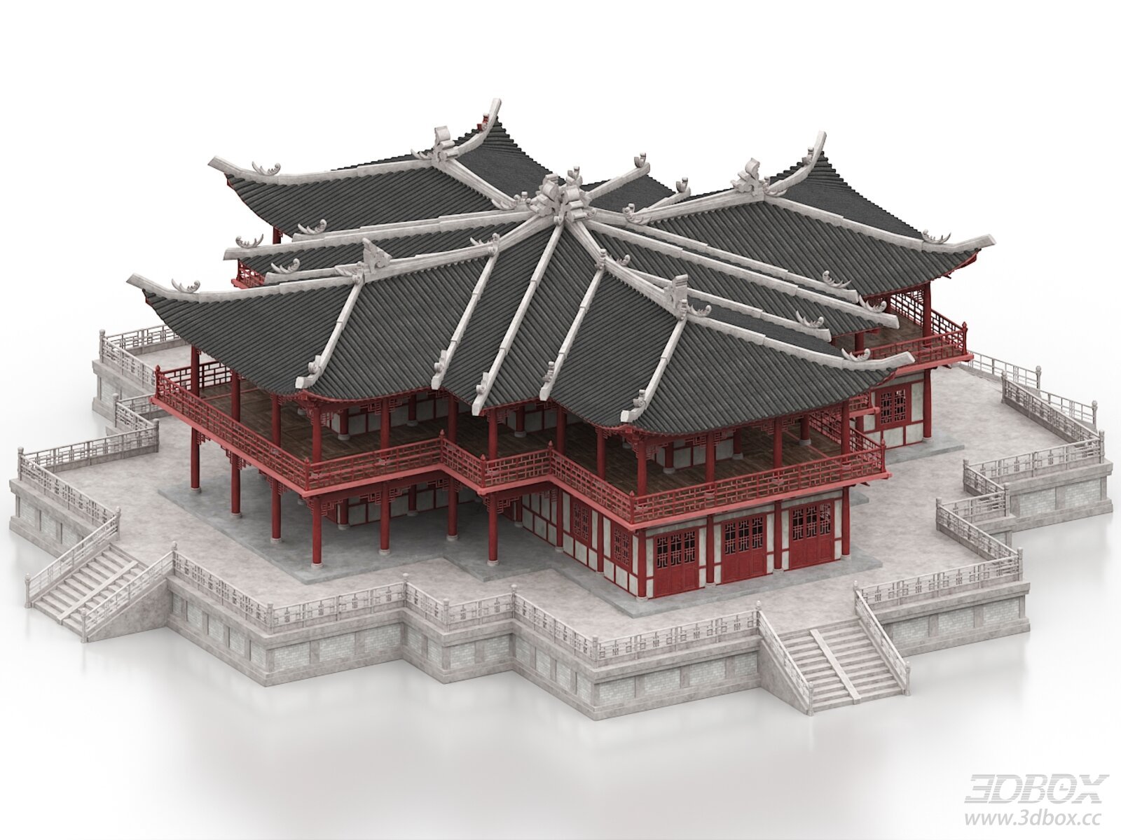 Traditional Ancient Chinese Palace Pavilion Building