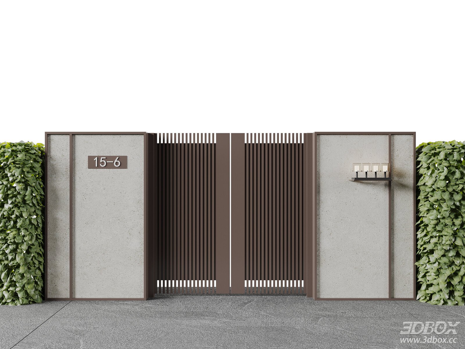 Modern Villa Entrance Gate Exterior Fence
