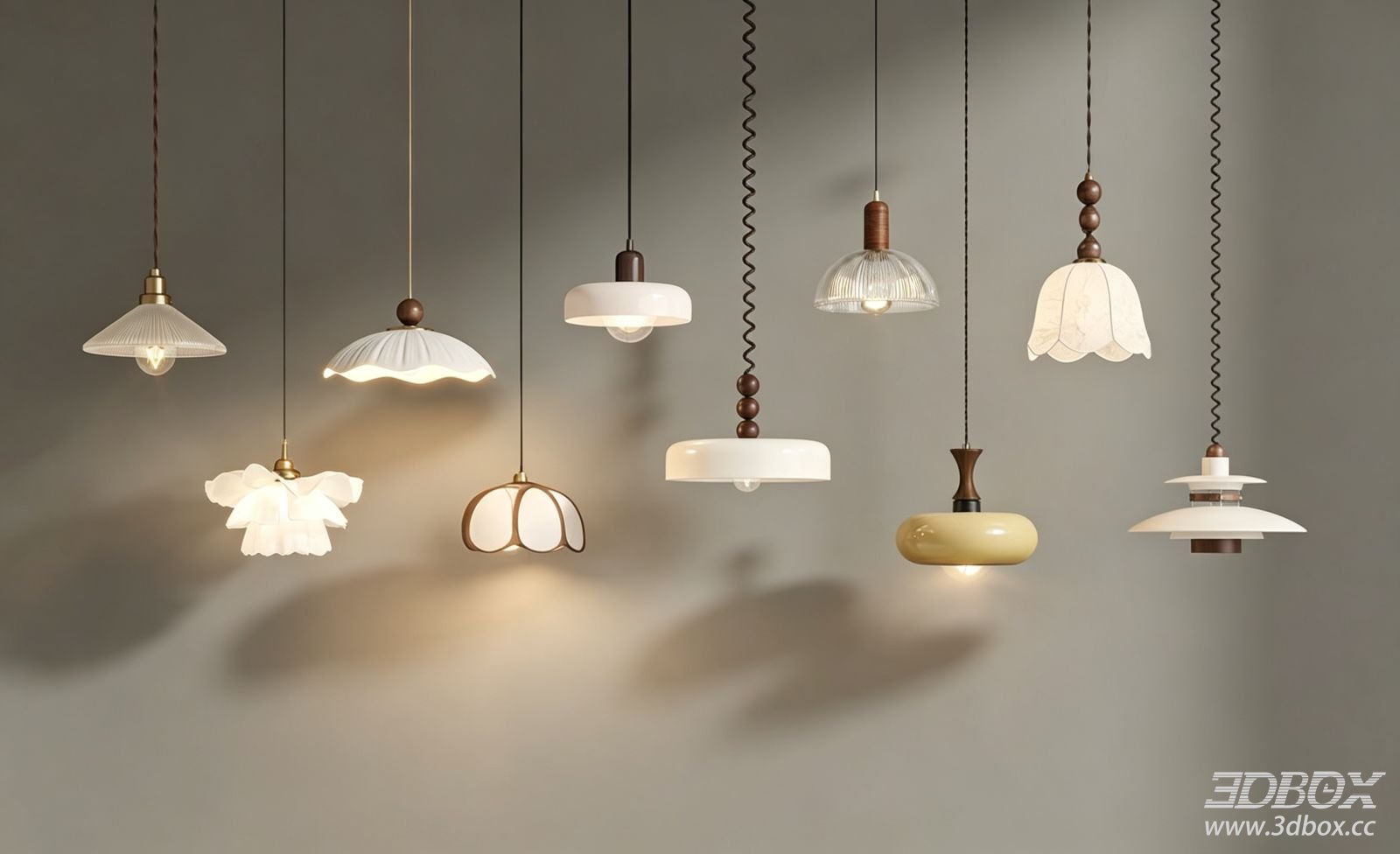 Modern Art Style Pendant Ceiling Lamp Set