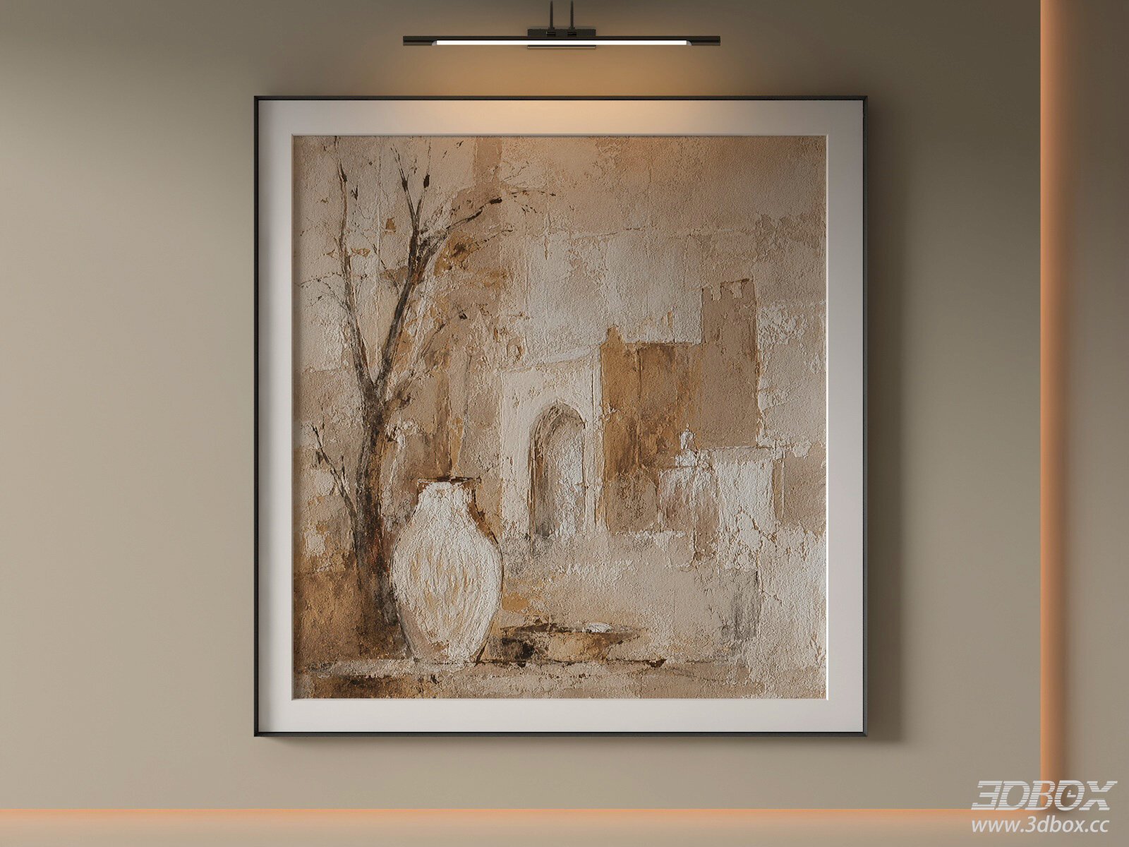 Modern Minimalist Abstract Textured Wall Art Frame
