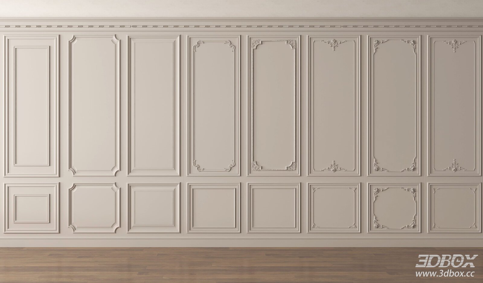 Classic Decorative Wall Panel Molding Plaster Set