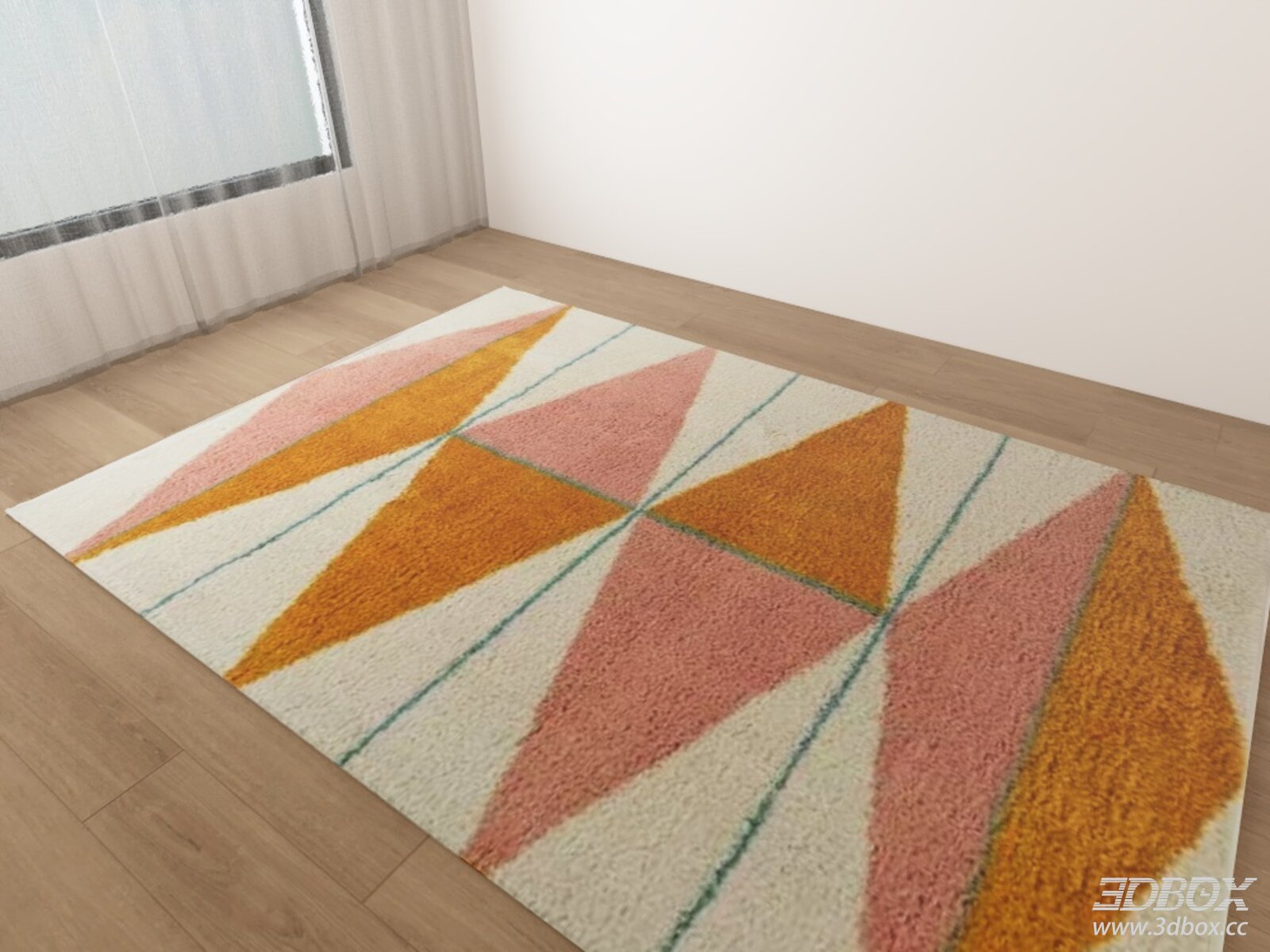 Geometric Colorful Modern Plush Area Rug