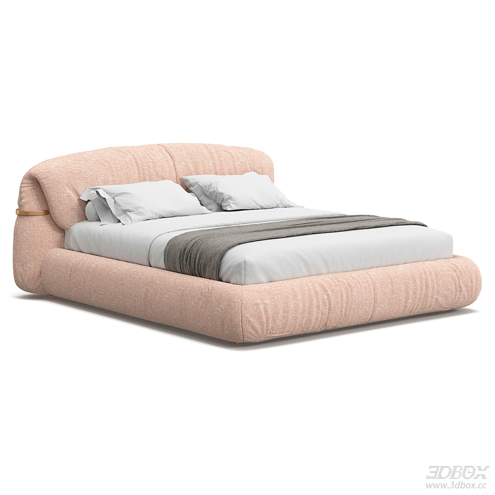 Modern Minimalist Upholstered Double Bed
