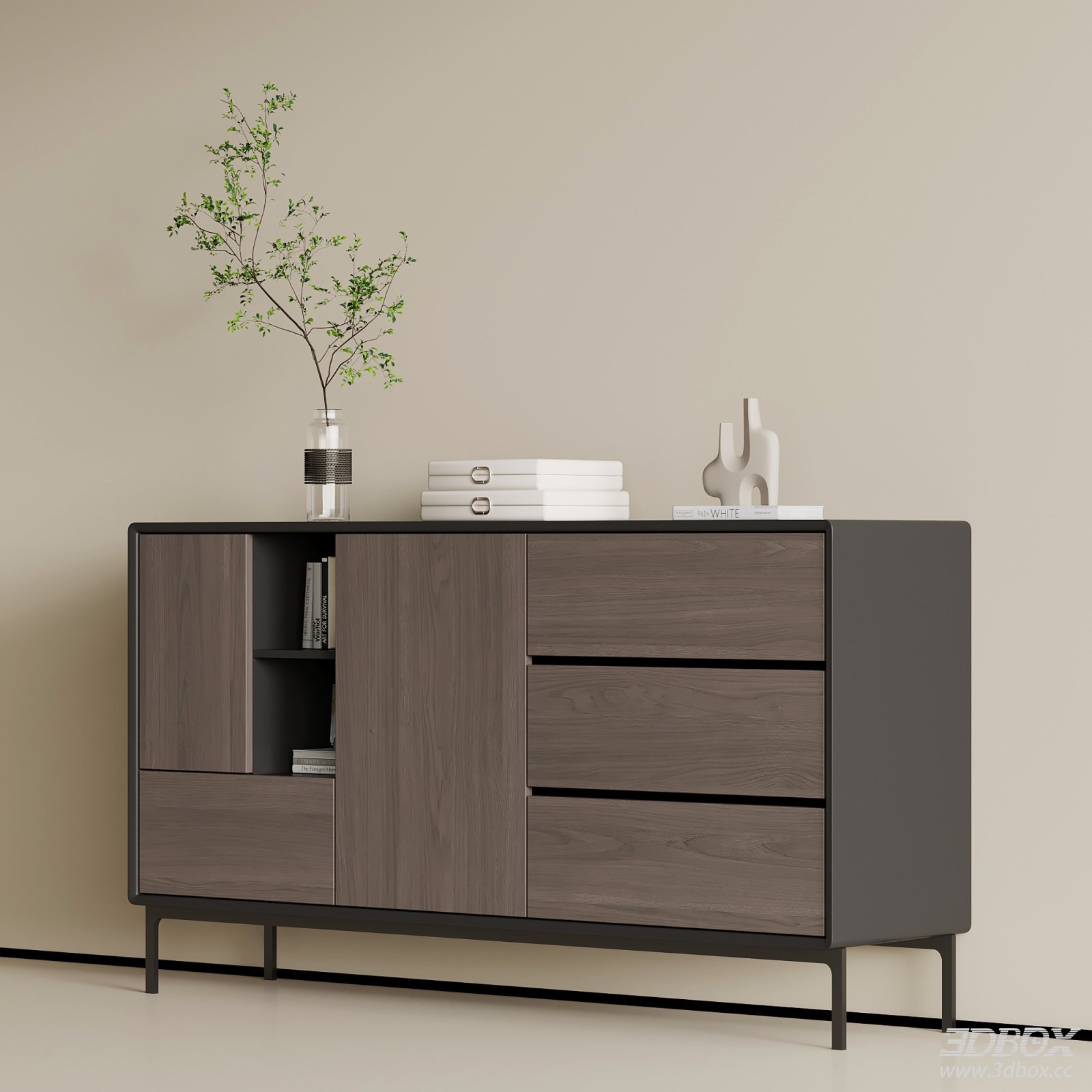 Modern Italian Style Entryway Sideboard Cabinet