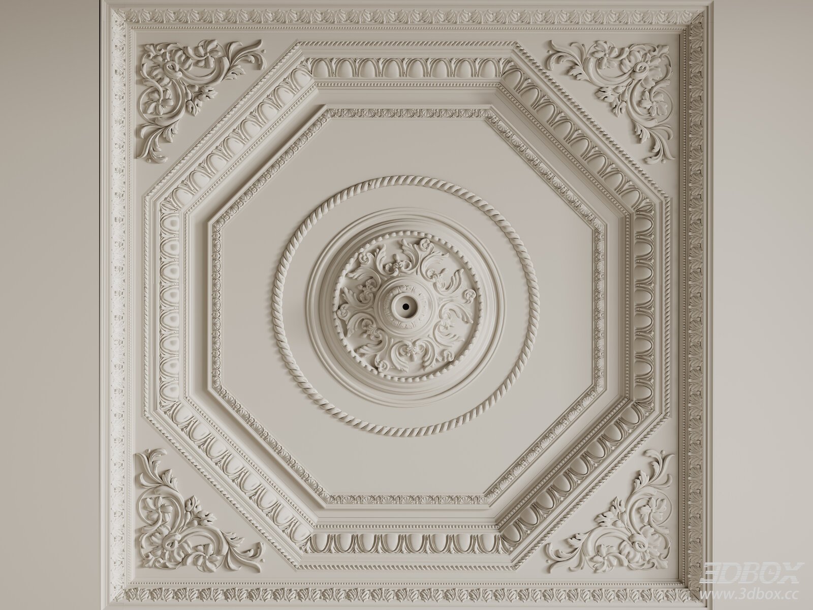 French Style Ornate Decorative Plaster Ceiling Molding