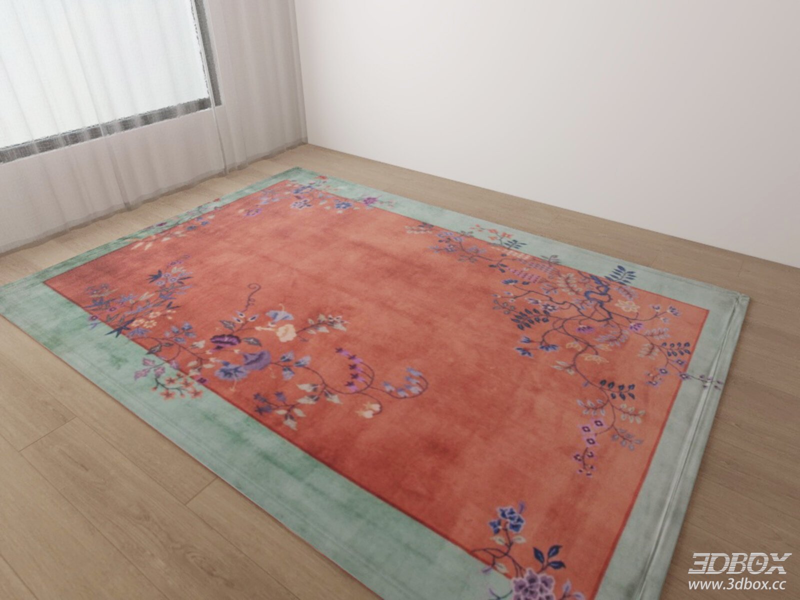 Modern Floral Pattern Colorful Decorative Carpet
