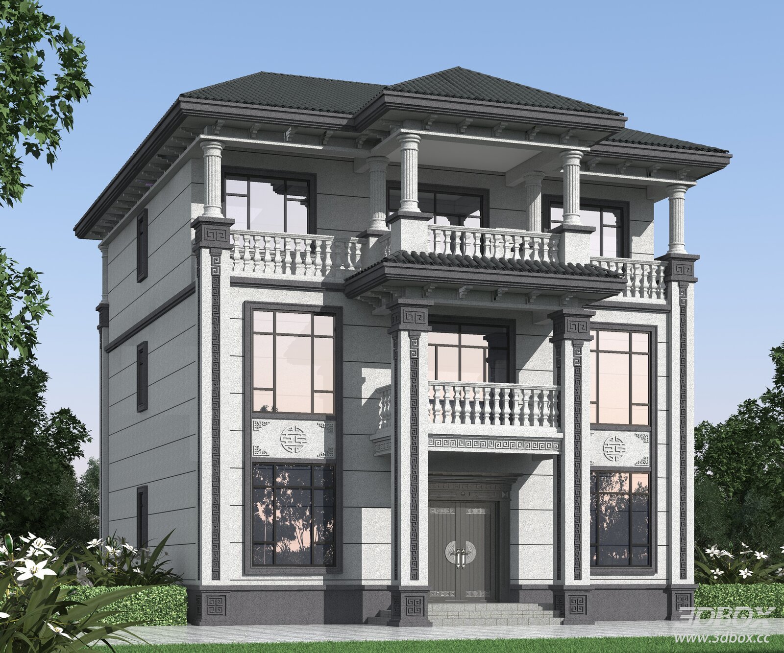 Chinese Style Luxury Villa Exterior Building