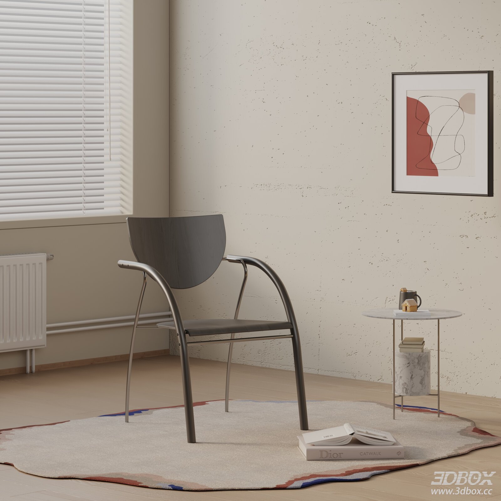 Modern Metal Frame Dining Chair