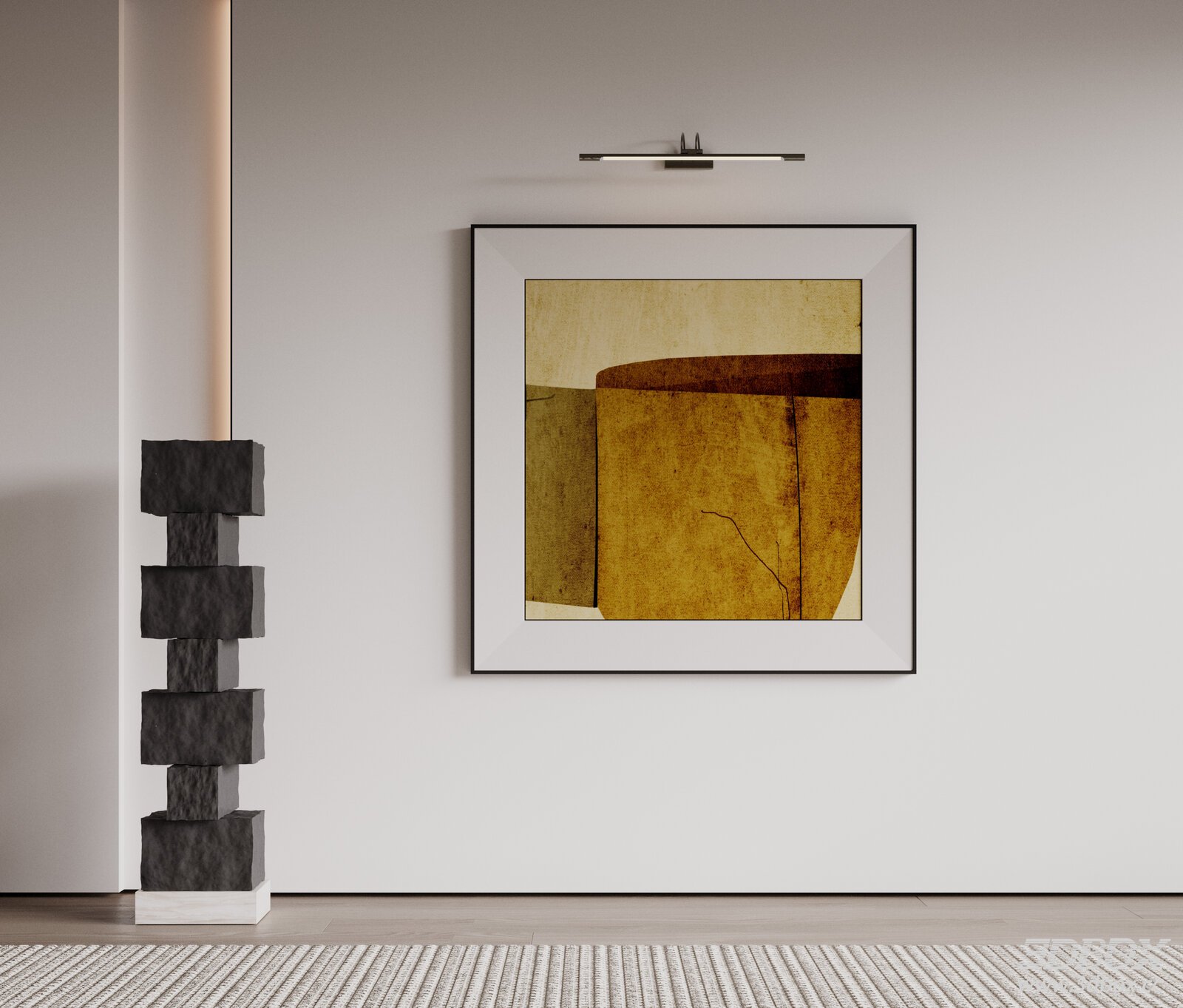 Wabi Sabi Abstract Framed Wall Art Modern Minimalist Decor