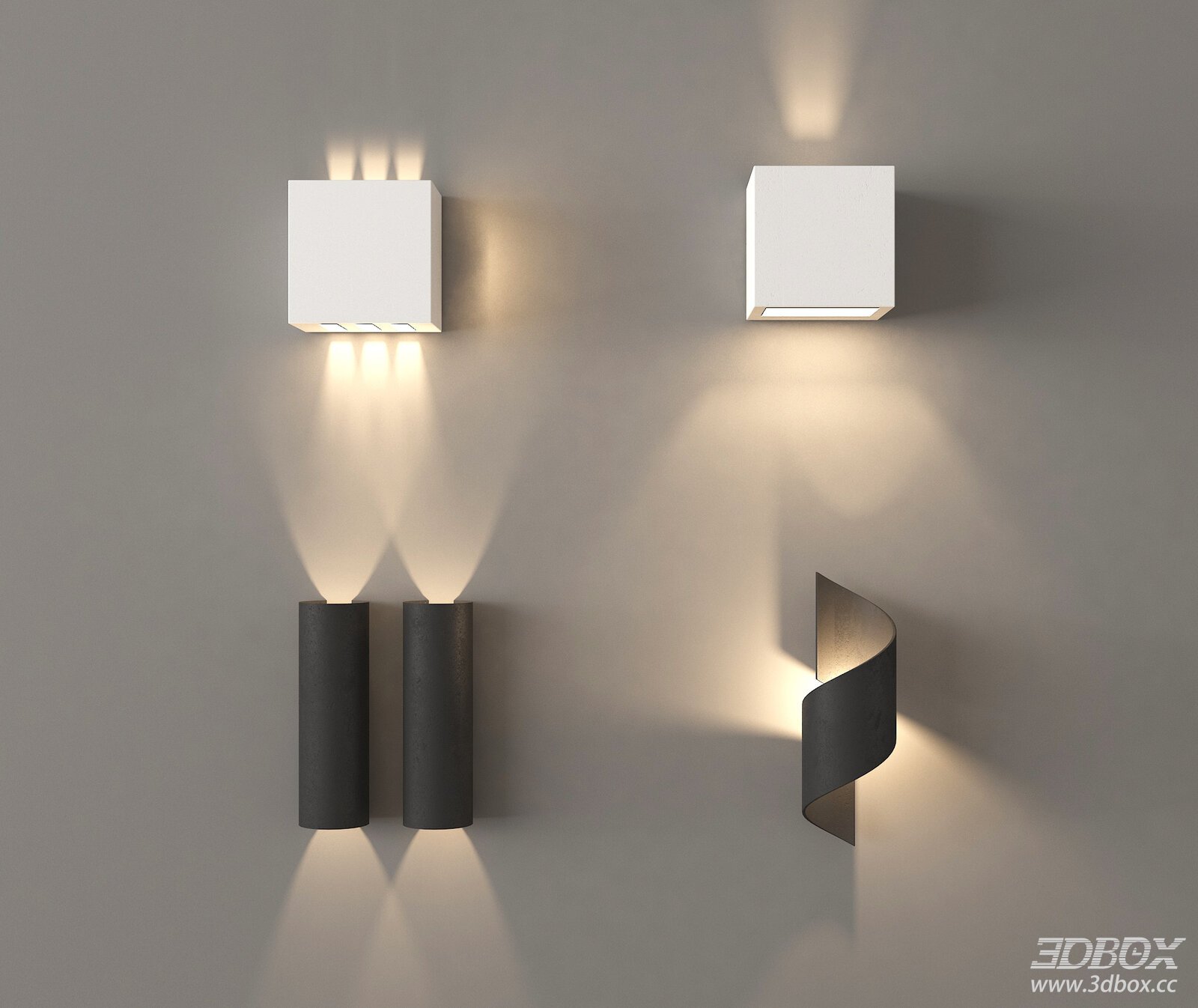 Modern Minimalist Wall Lamp Set, Ambient Wall Mounted Lighting