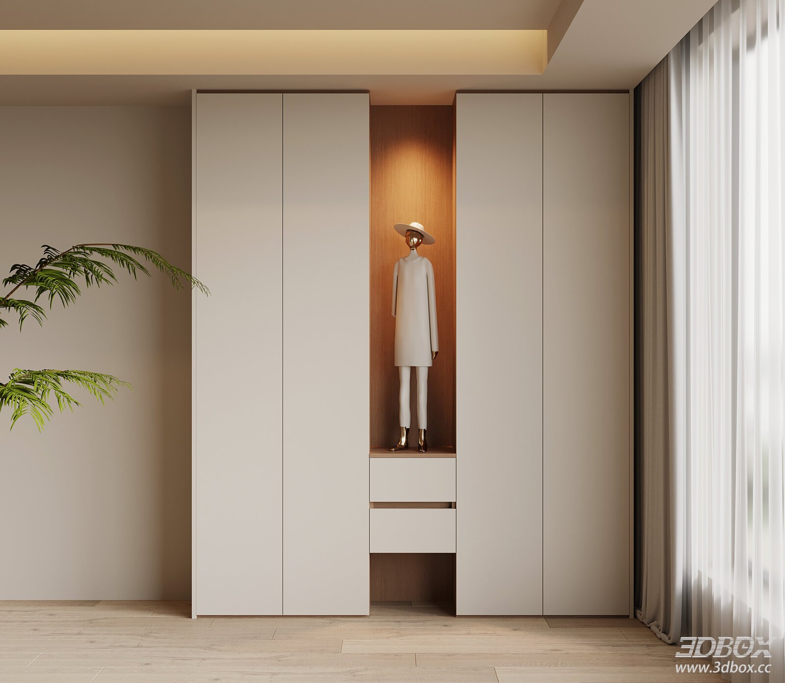Modern Minimalist Hallway Entry Shoe Cabinet