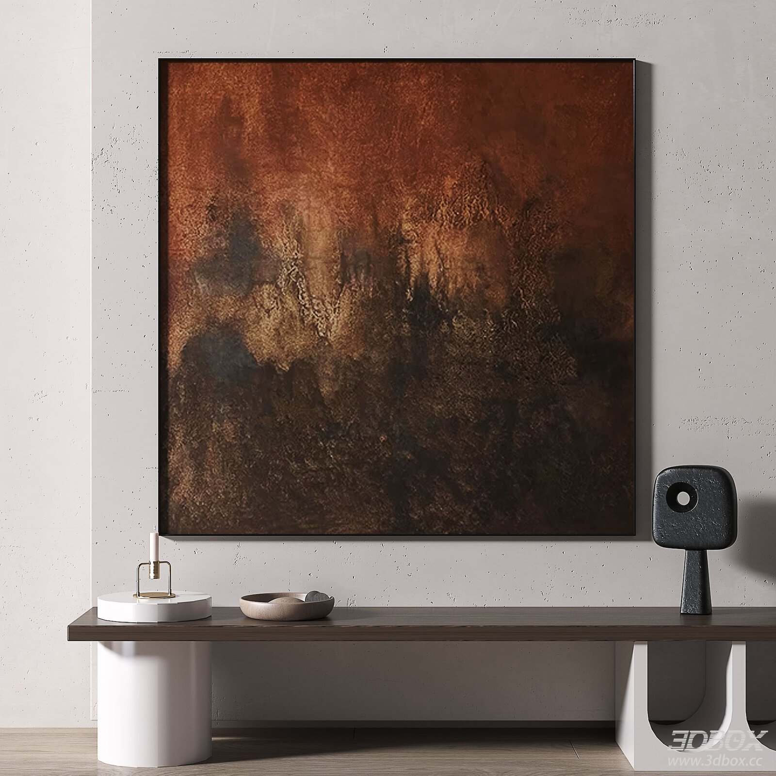 Wabi Sabi Abstract Textured Wall Art Frame