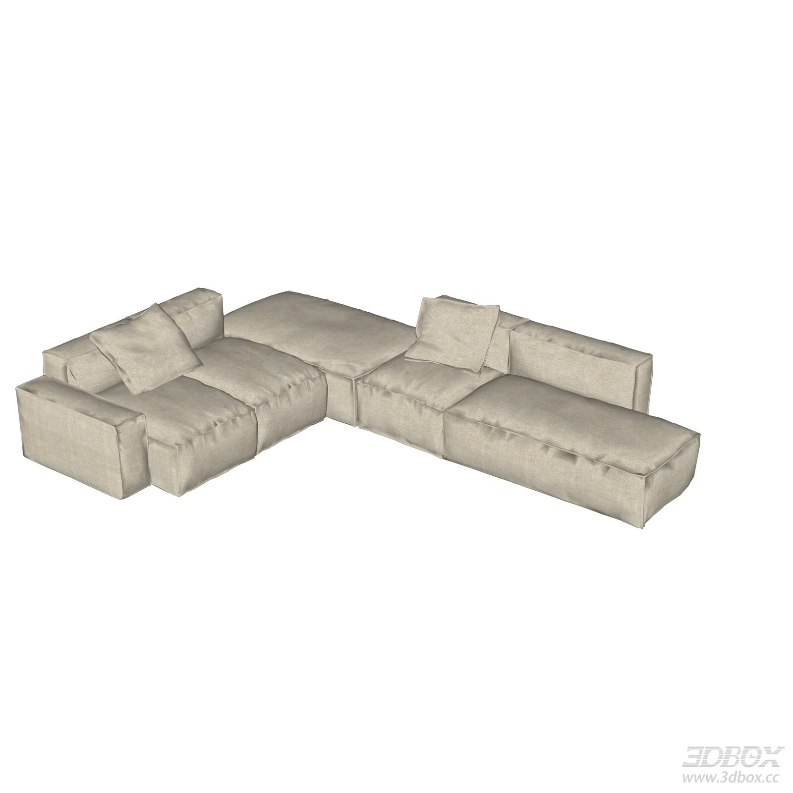Modern Italian Style L Shaped Fabric Sectional Sofa Set