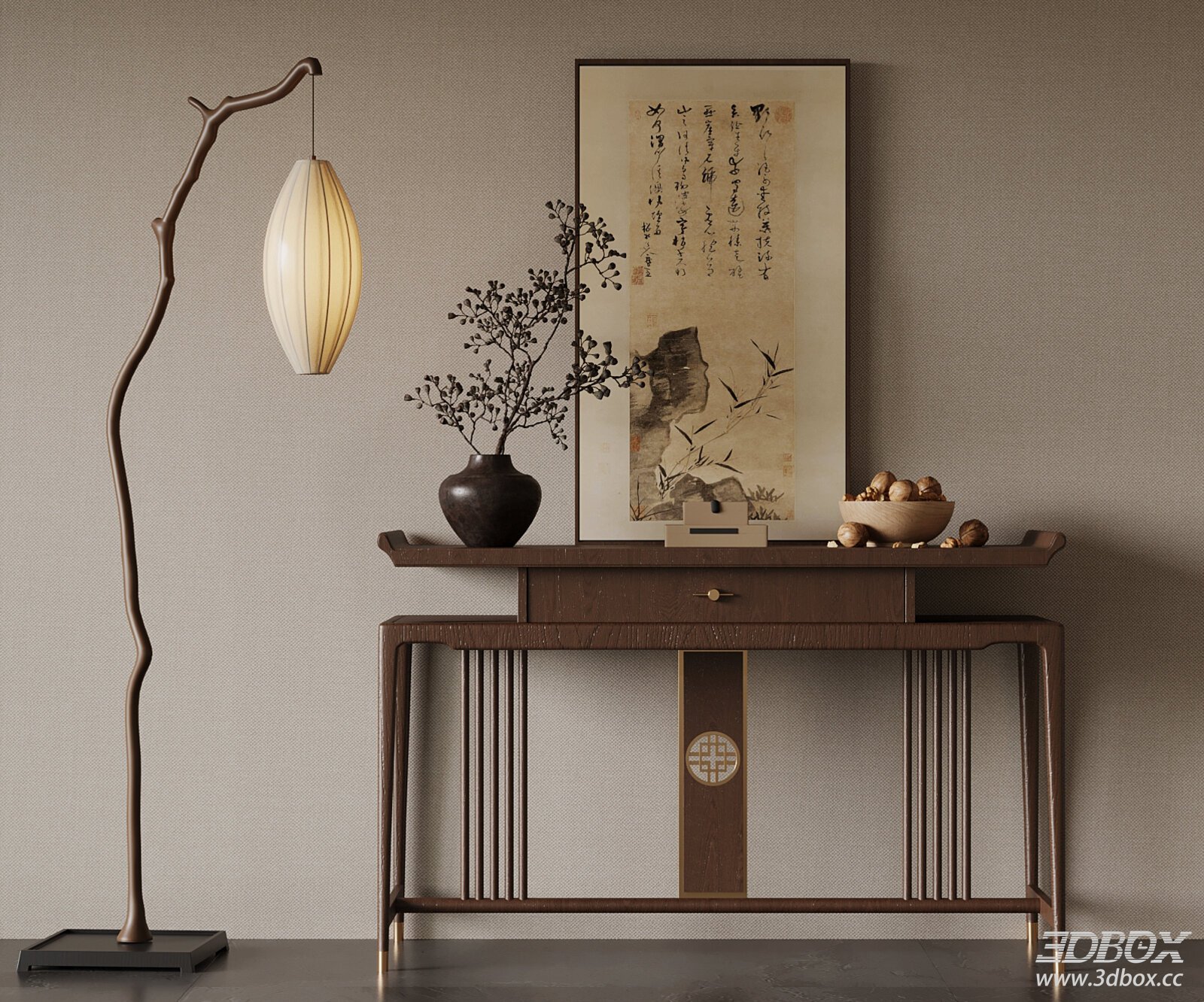 New Chinese Style Wooden Console Table Set
