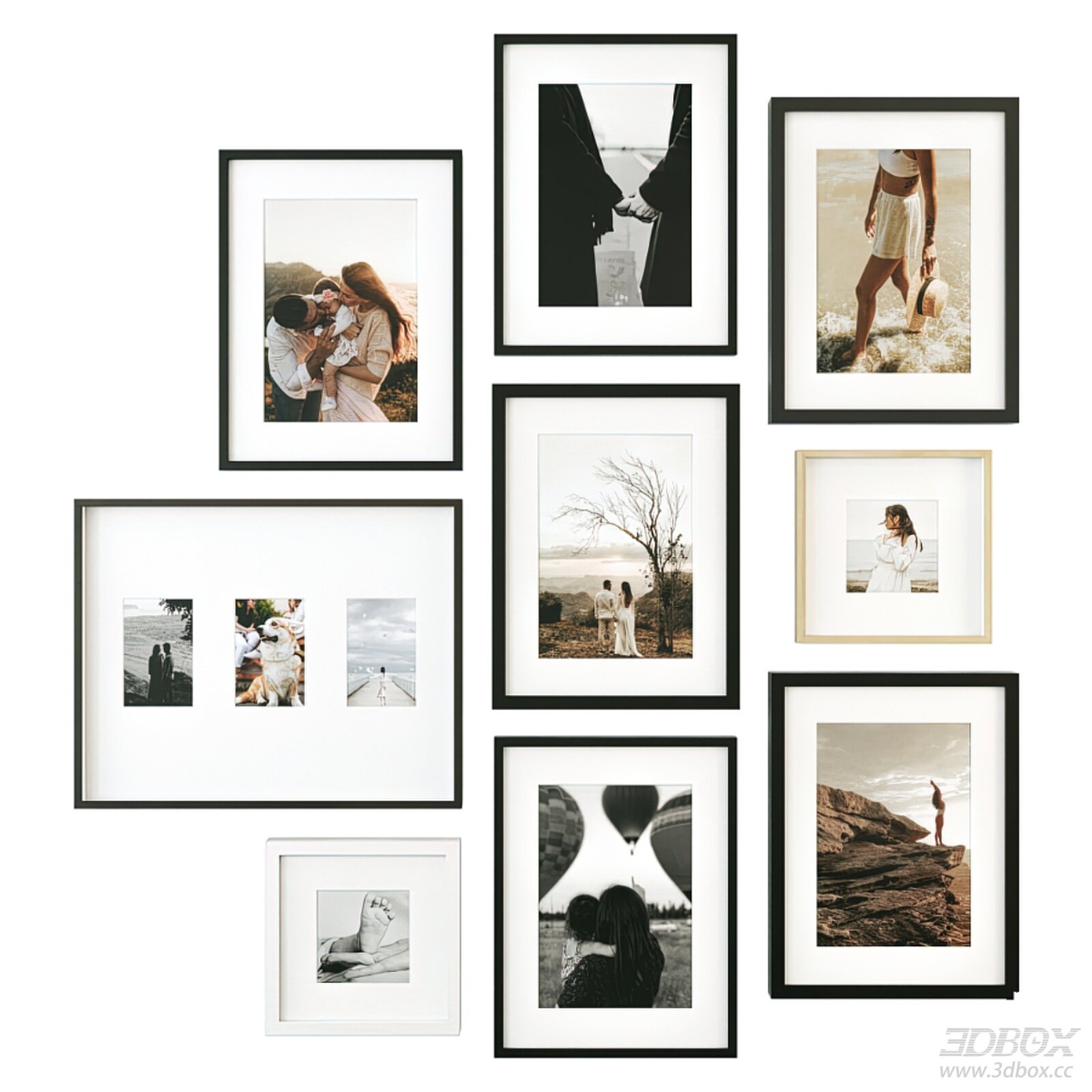 Modern Family Photo Frame Gallery Wall Set