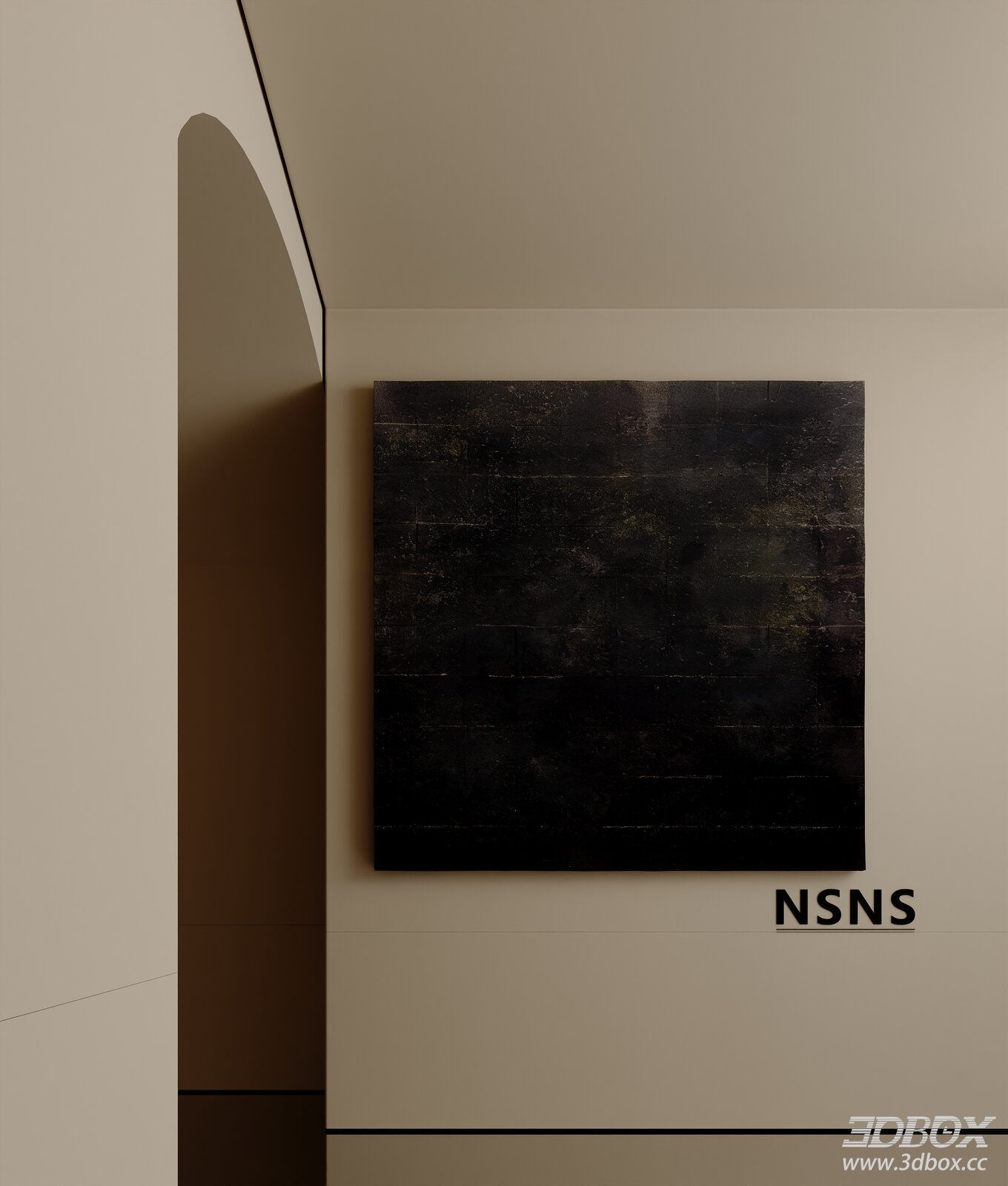 Minimalist Dark Abstract Wall Art Painting
