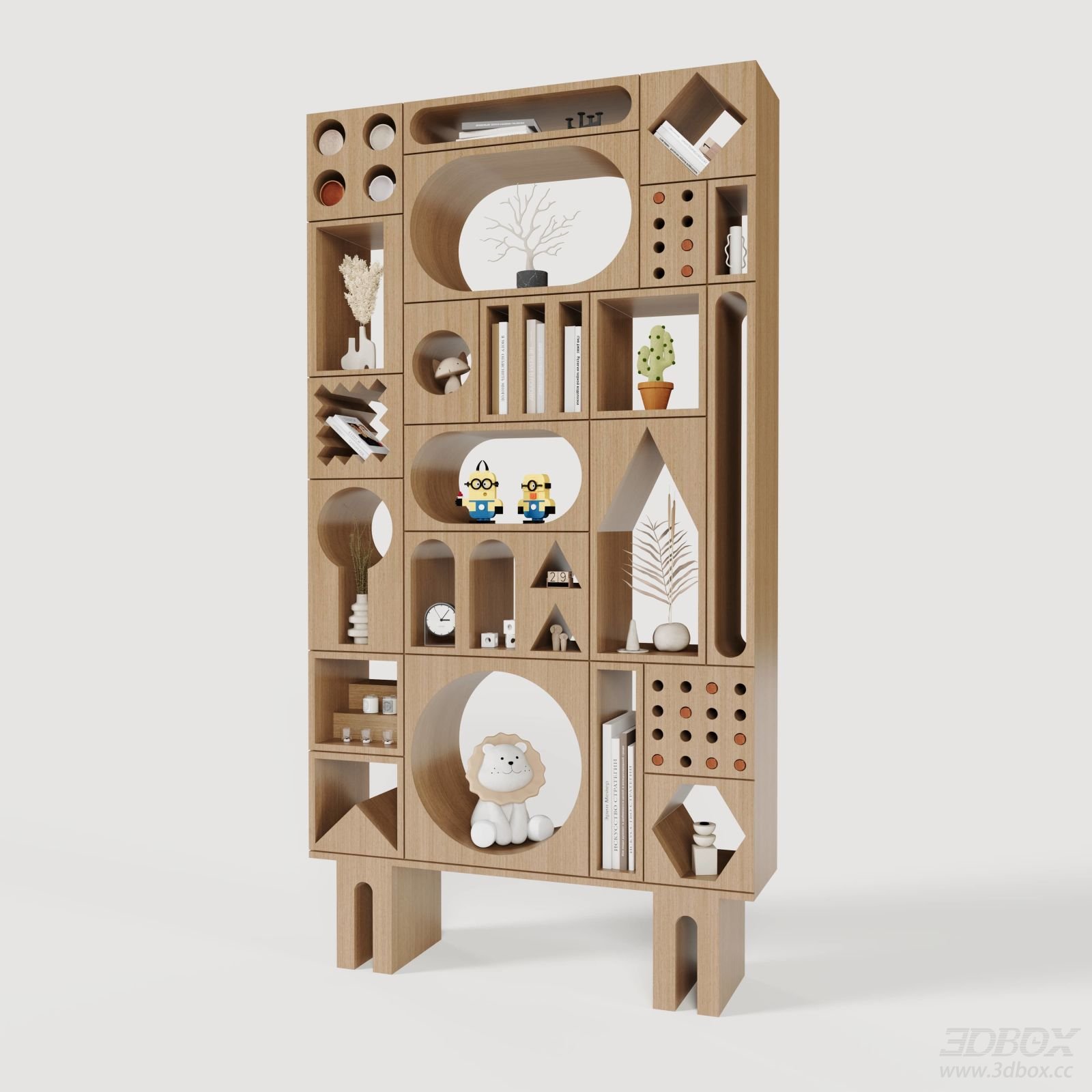 Wooden Kids Toy Storage Display Shelf