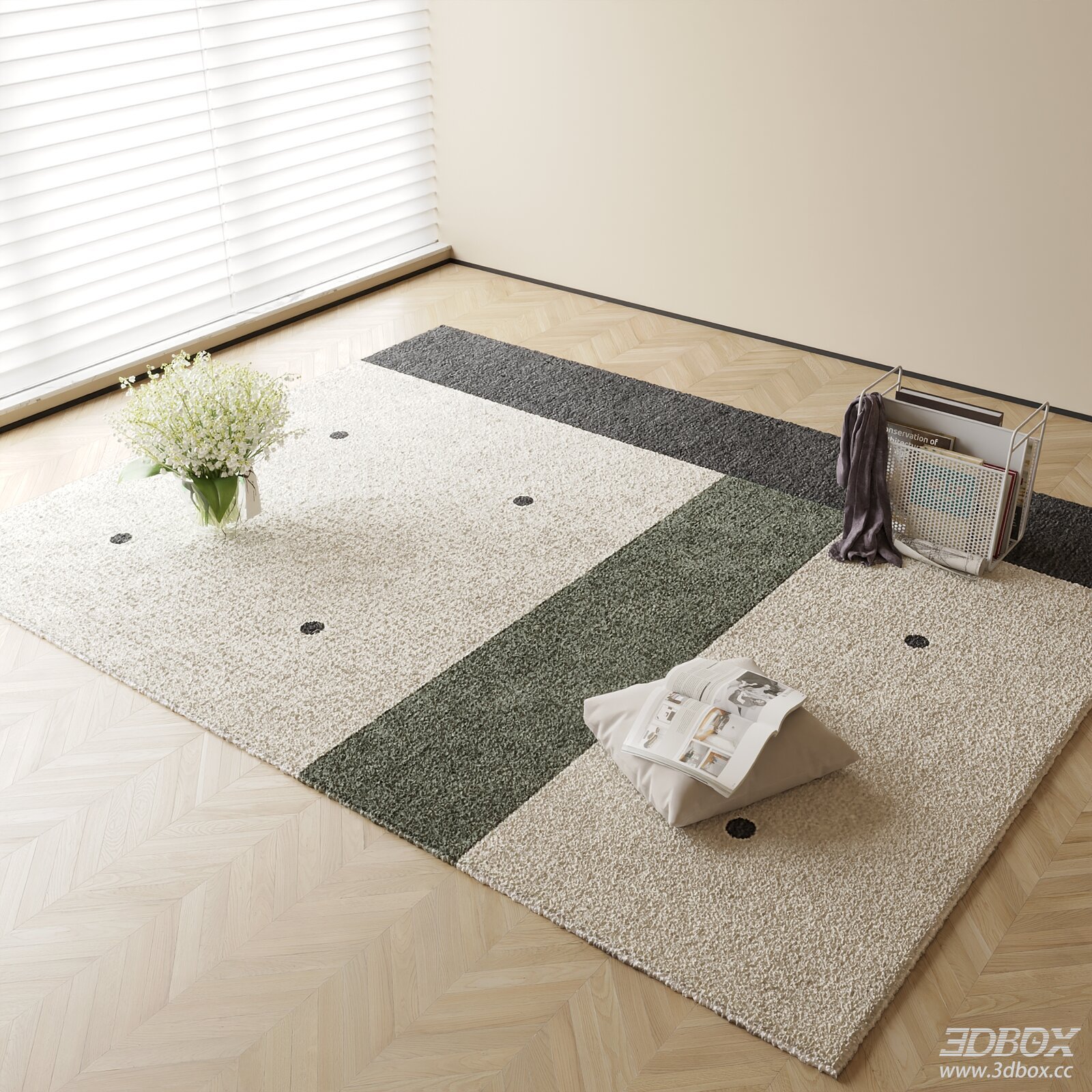Modern Geometric Plush Carpet