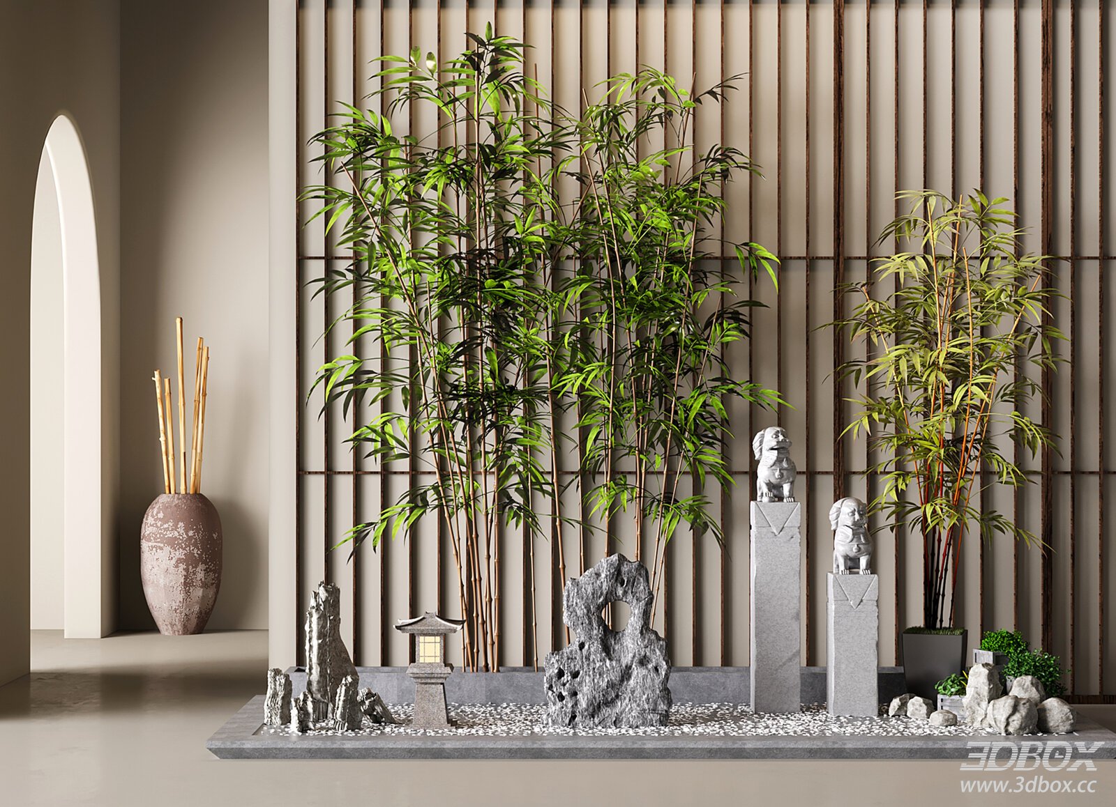 New Chinese Style Indoor Zen Landscape Decor Set