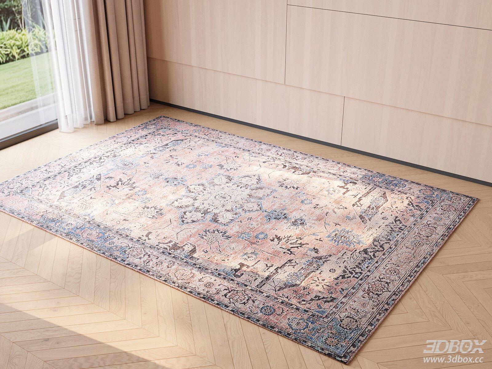 Vintage Wool Persian Style Carpet for Living Bedroom