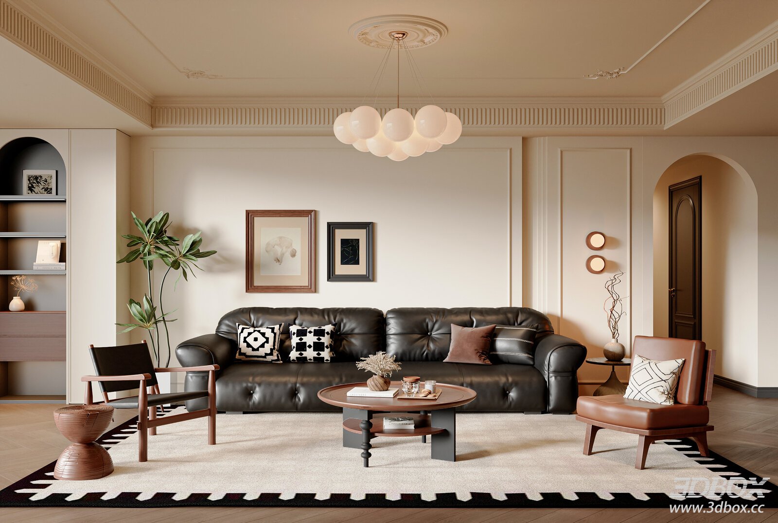 French Vintage Mid-century Living Room Sofa Armchair Coffee Table Set