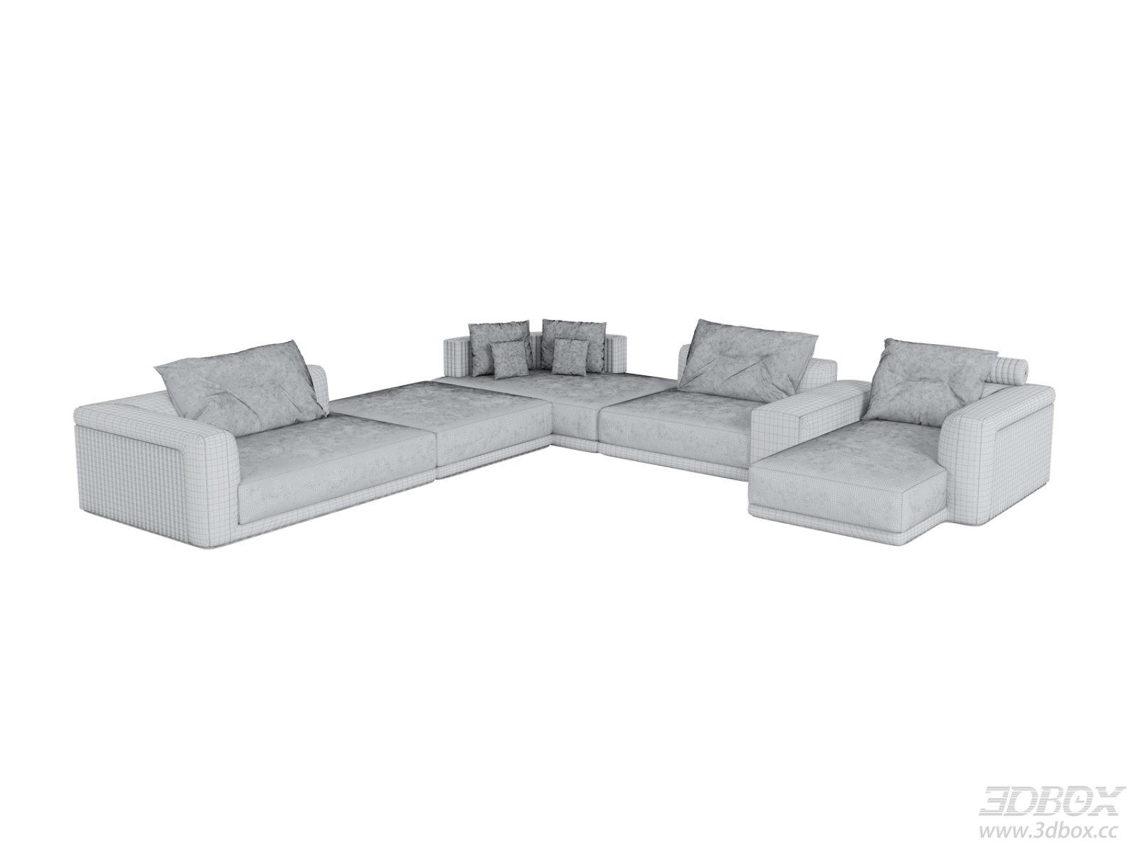 Visionnaire Modular Corner Fabric Sofa Set