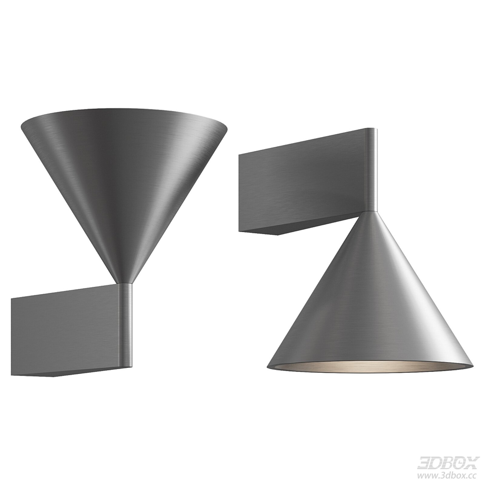Modern Conical Brushed Metal Wall Sconce