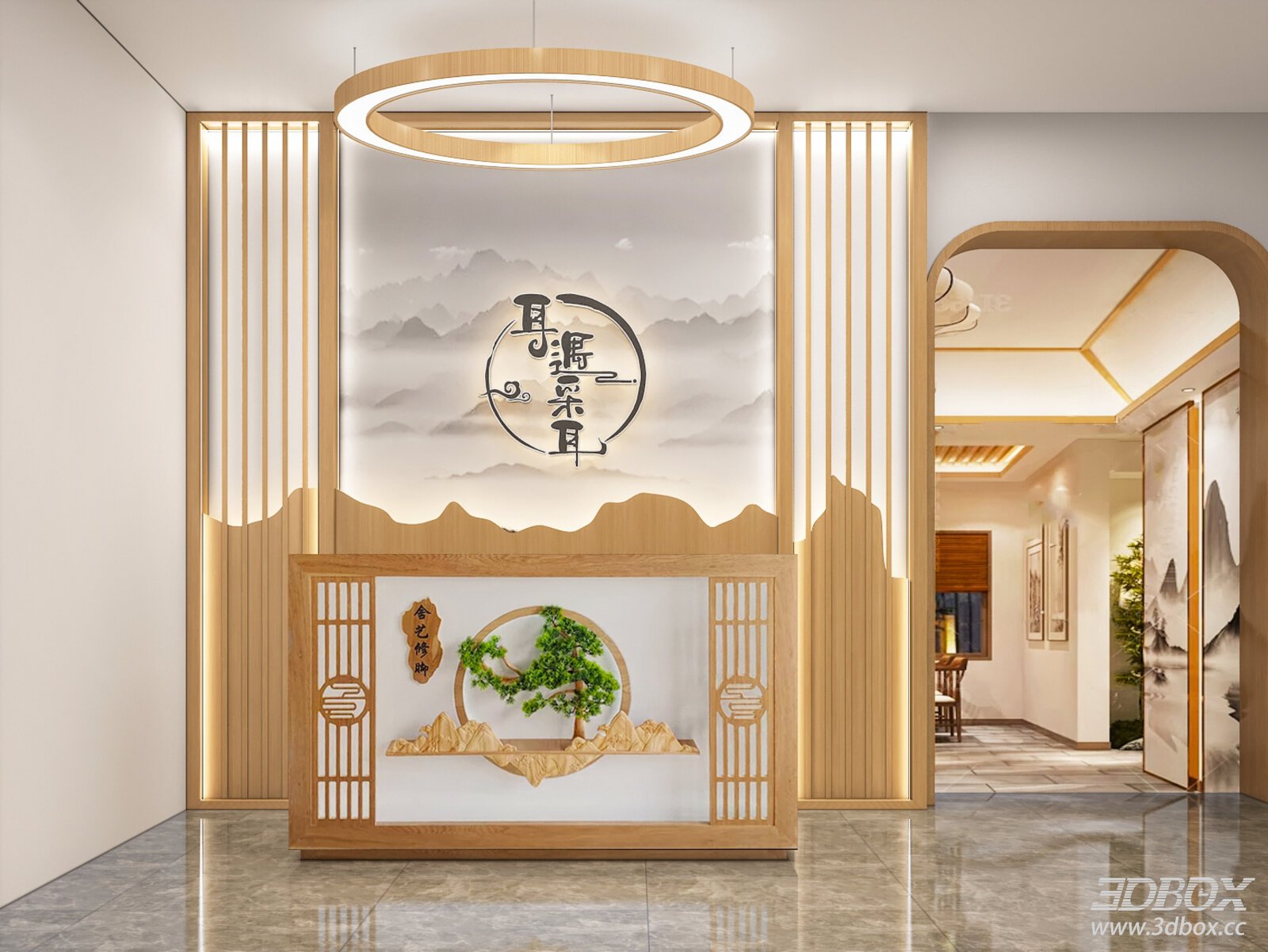 New Chinese Style Ear Spa Reception Lobby