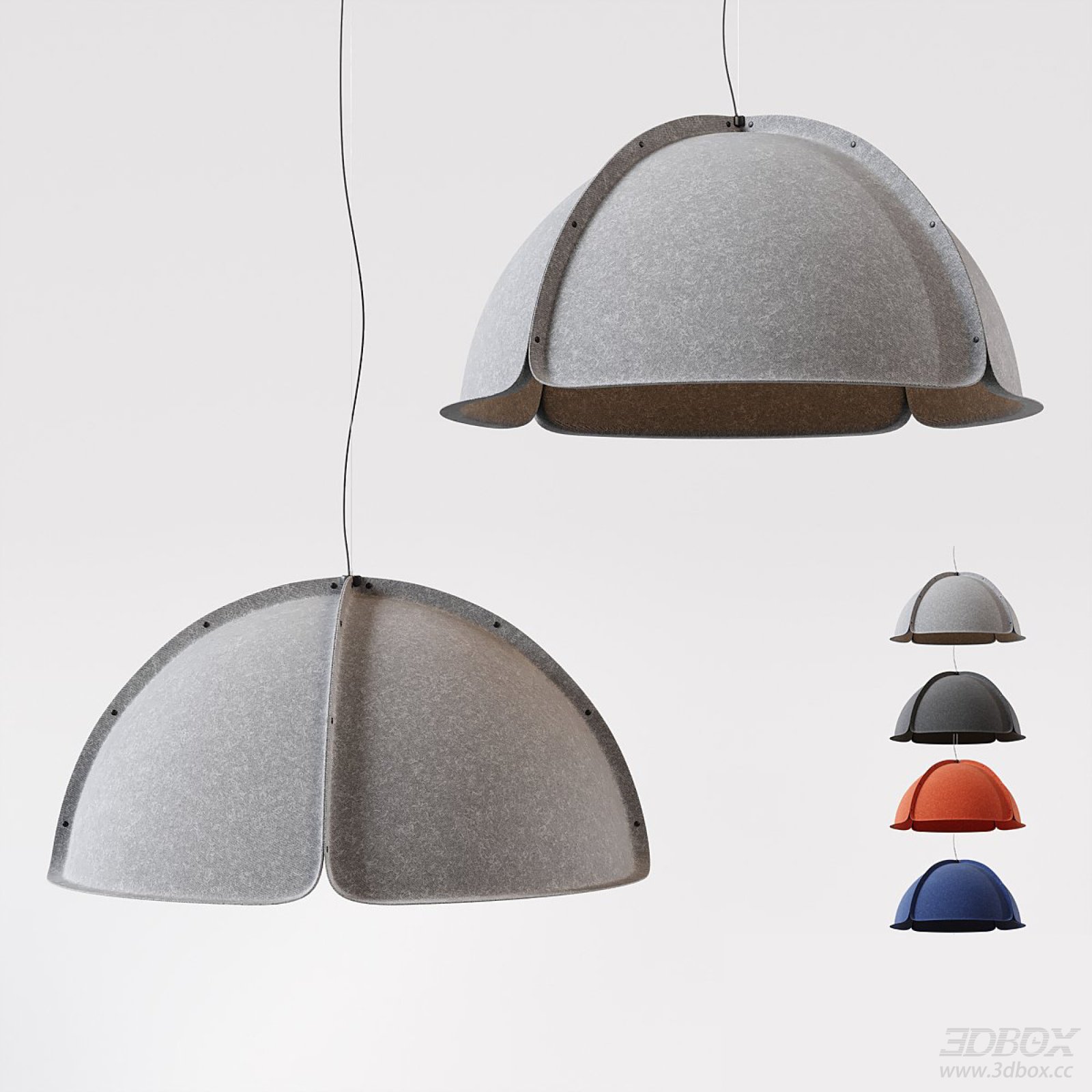 Modern Felt Shade Pendant Ceiling Lamp Set