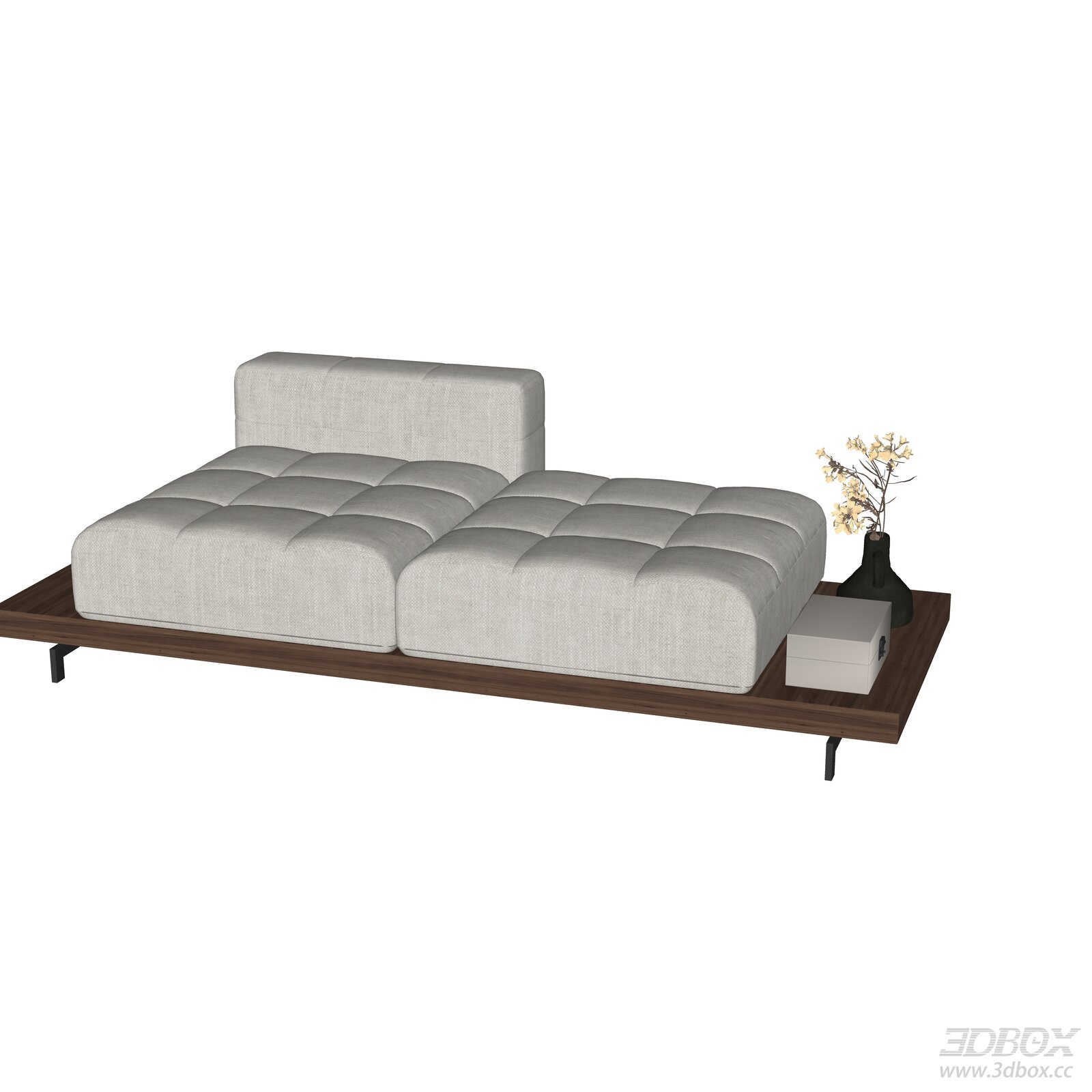 Mid Century Wabi Sabi Fabric Modular Sofa Set