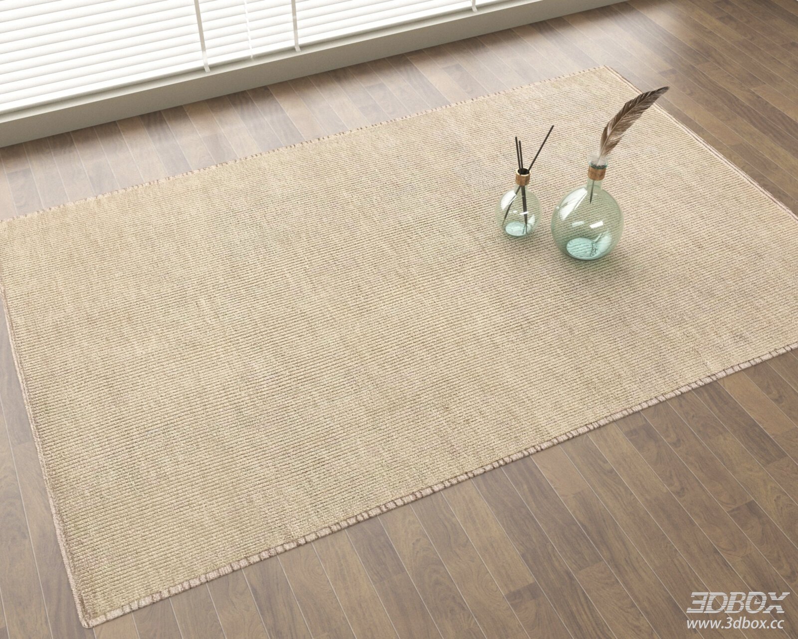 Modern Minimalist Plain Woven Square Fabric Carpet