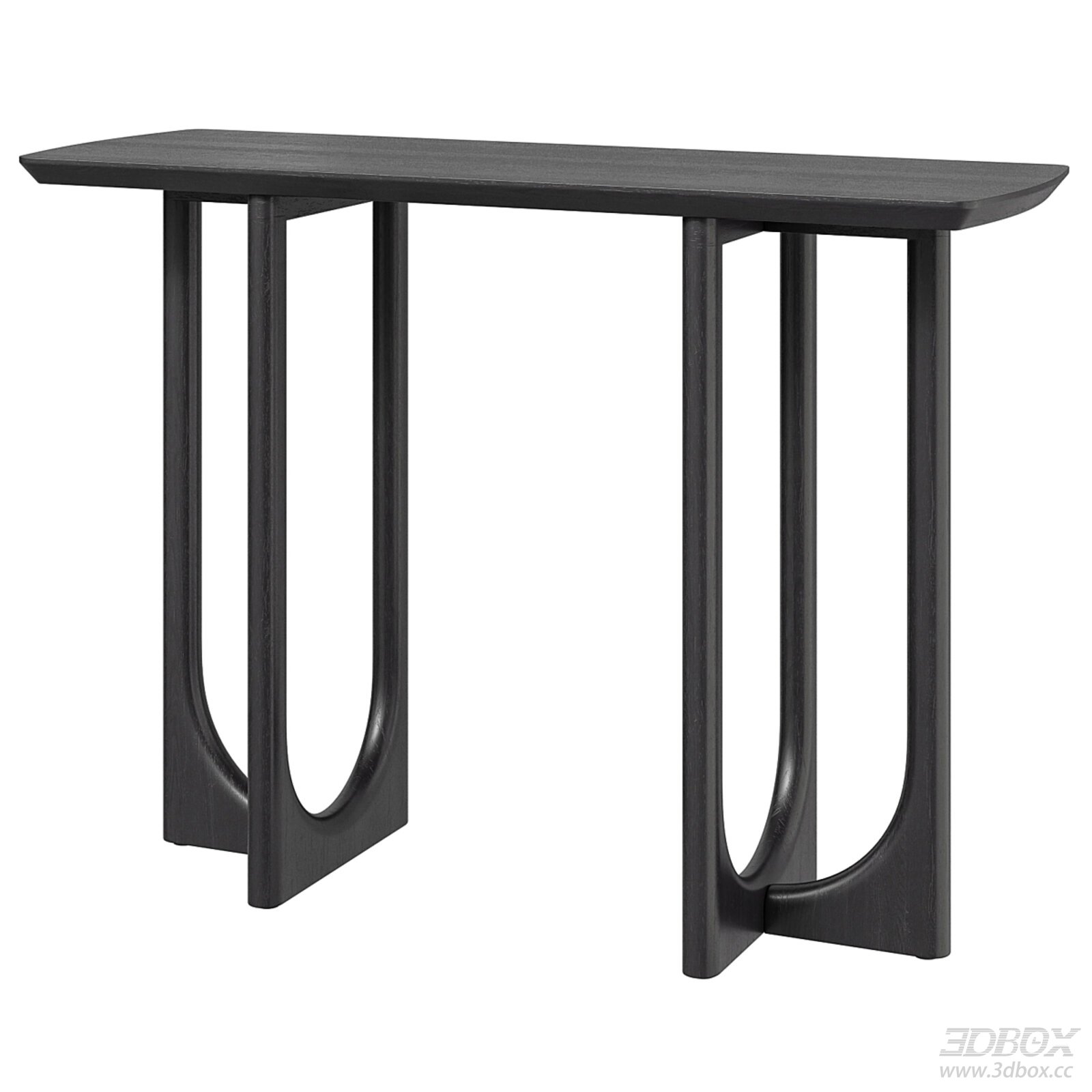 Modern Black Wooden Console Table Entryway Hallway Furniture