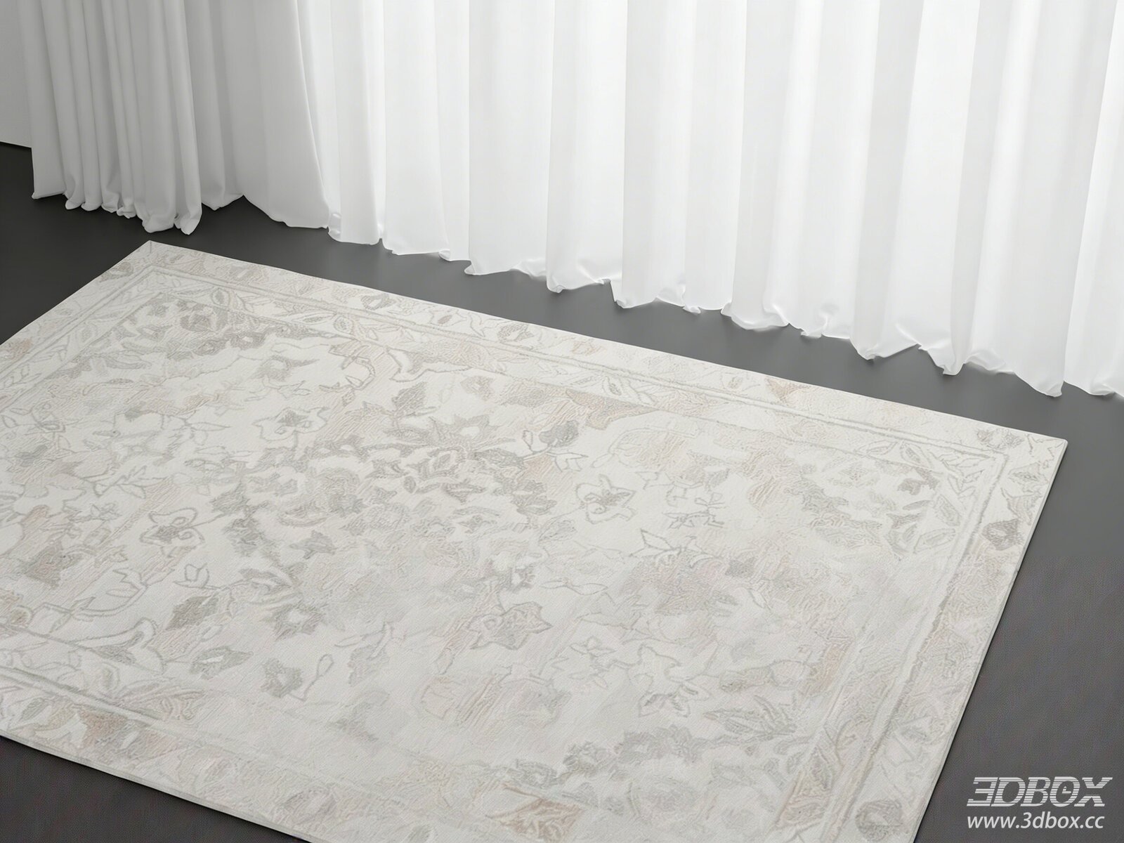 American Vintage Floral Pattern Light Carpet