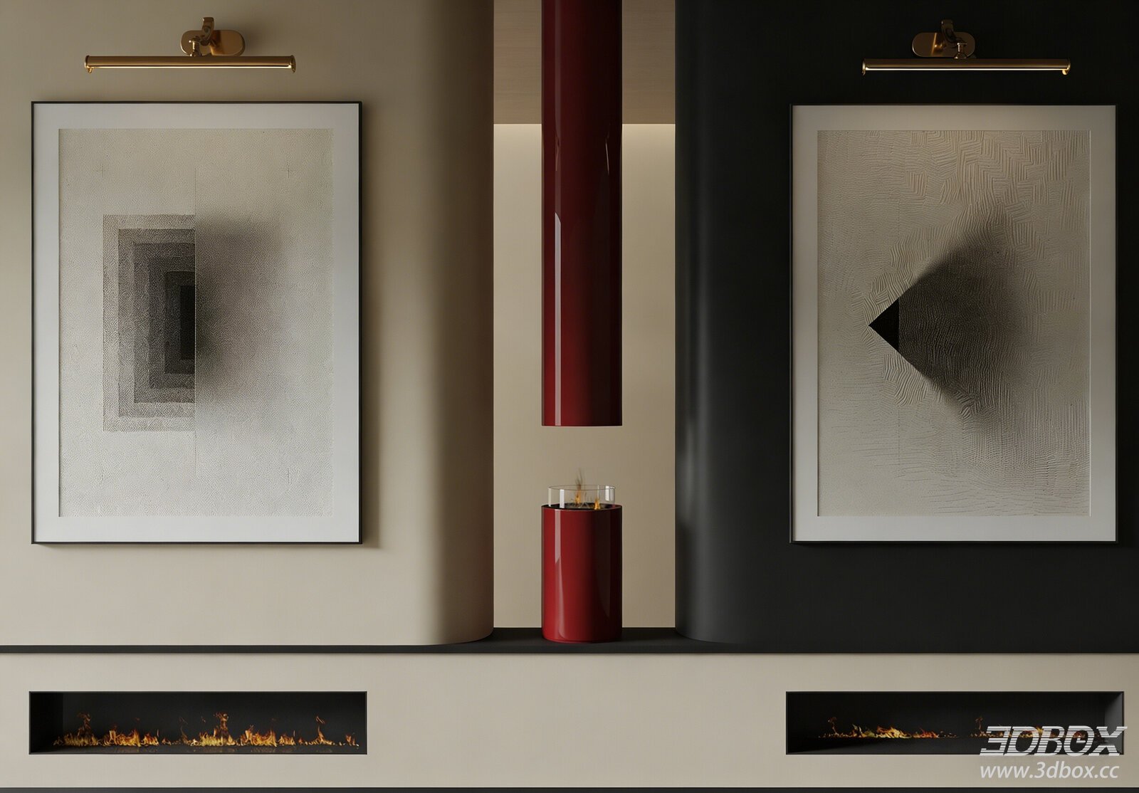 Minimalist Abstract Black White Textured Wall Art Set
